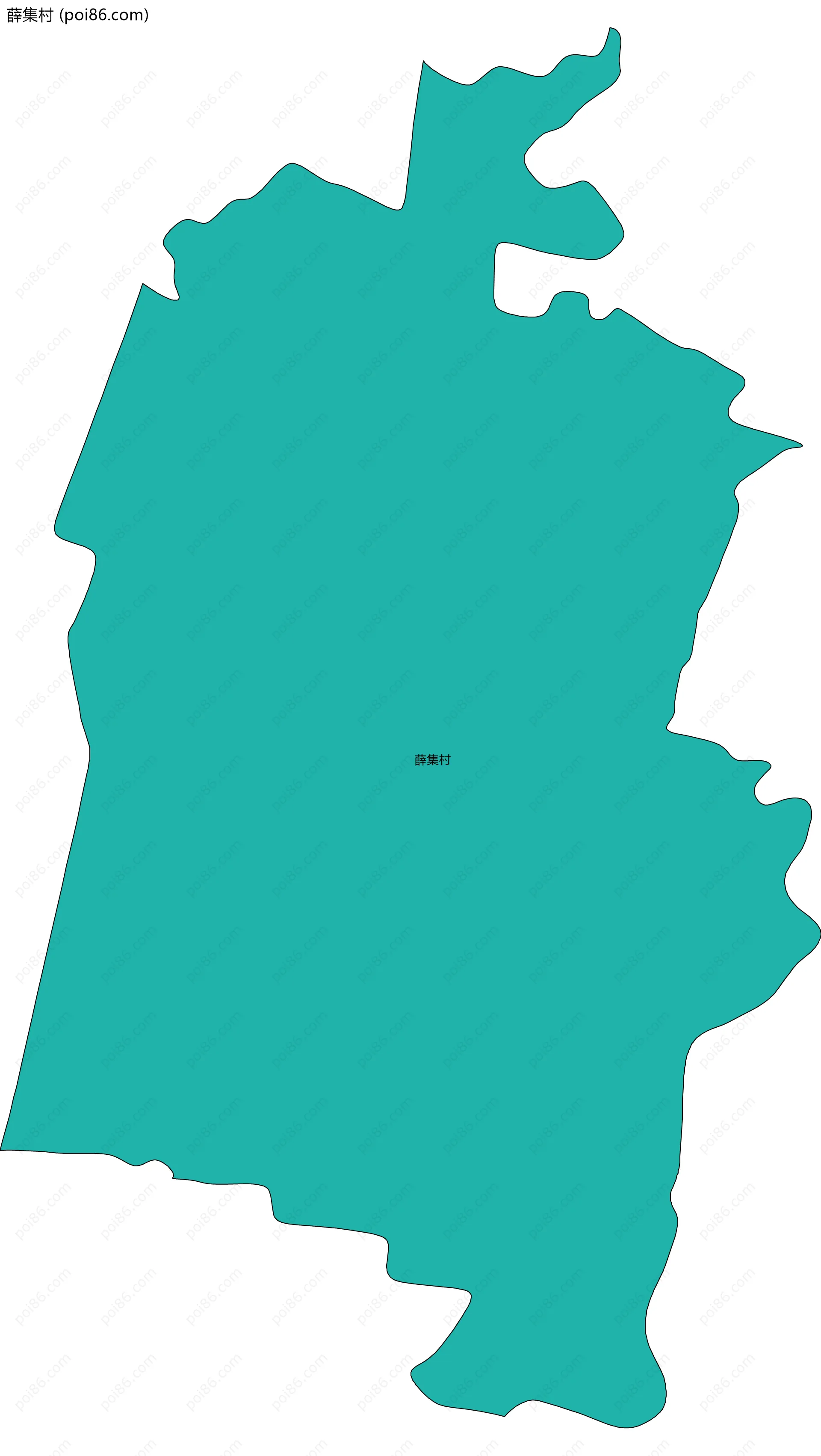 薛集村边界地图