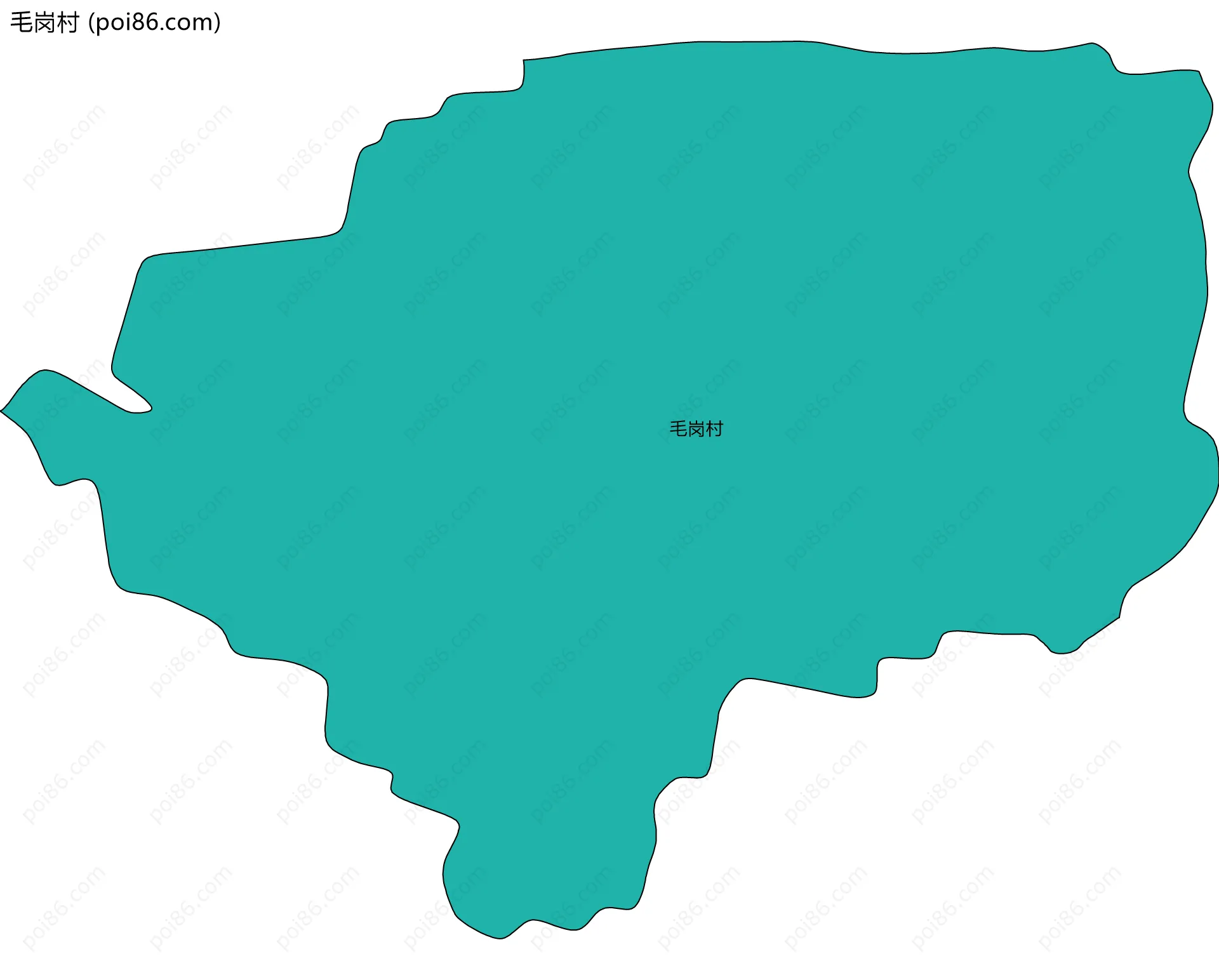 毛岗村边界地图