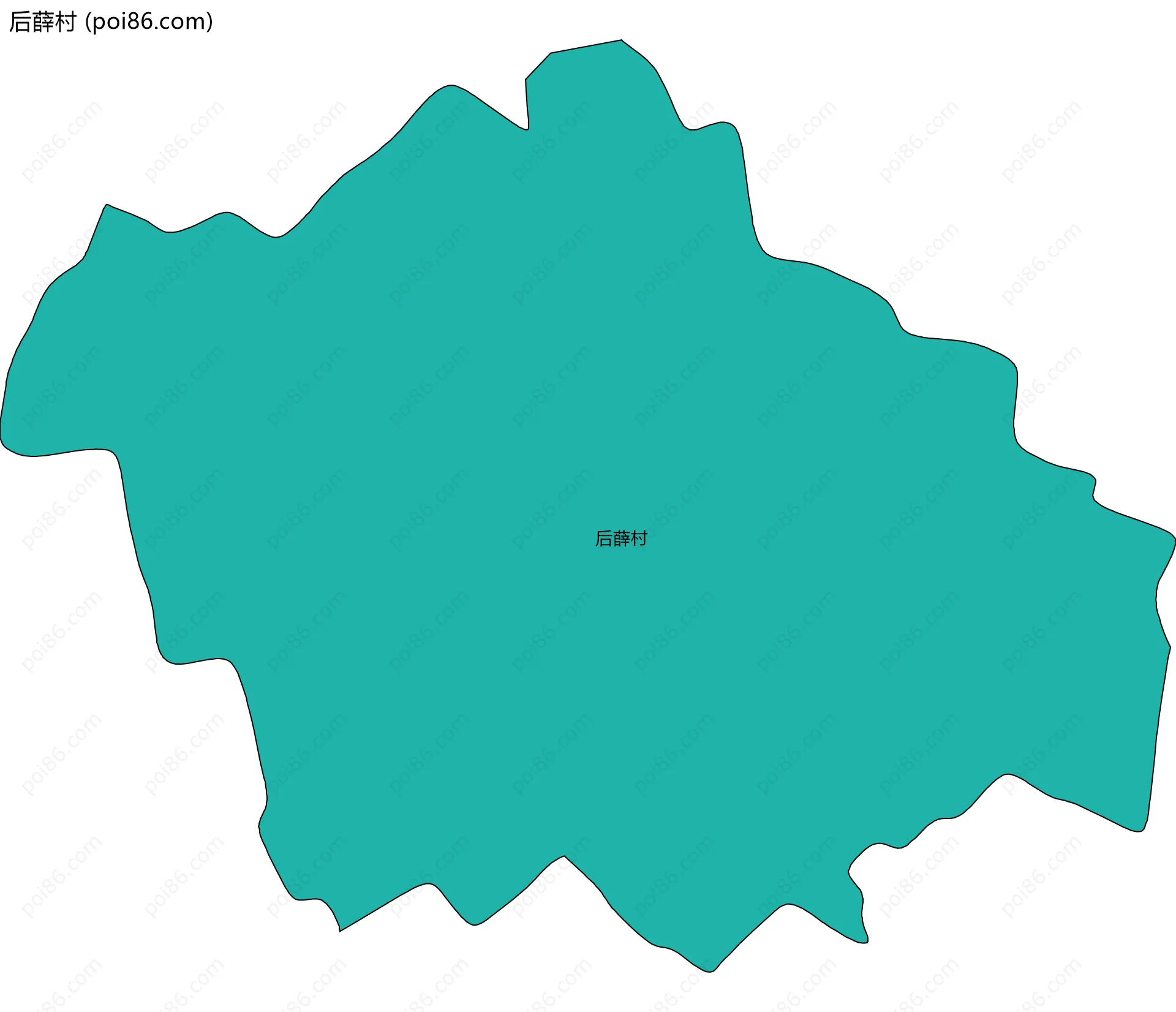 后薛村边界地图