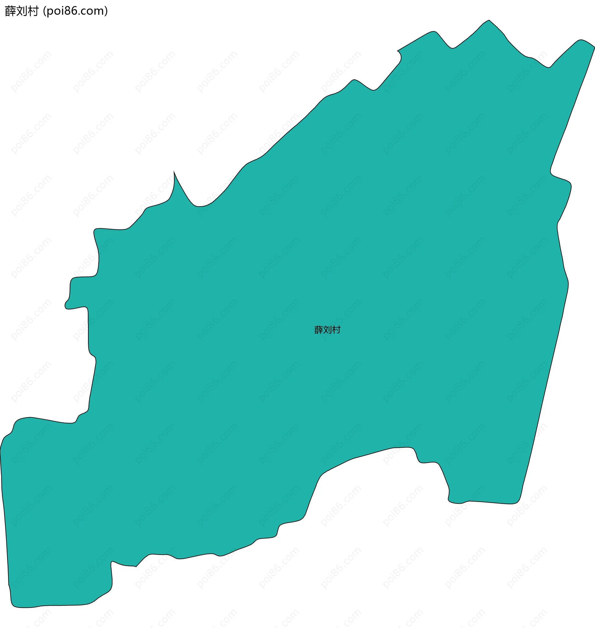 薛刘村边界地图