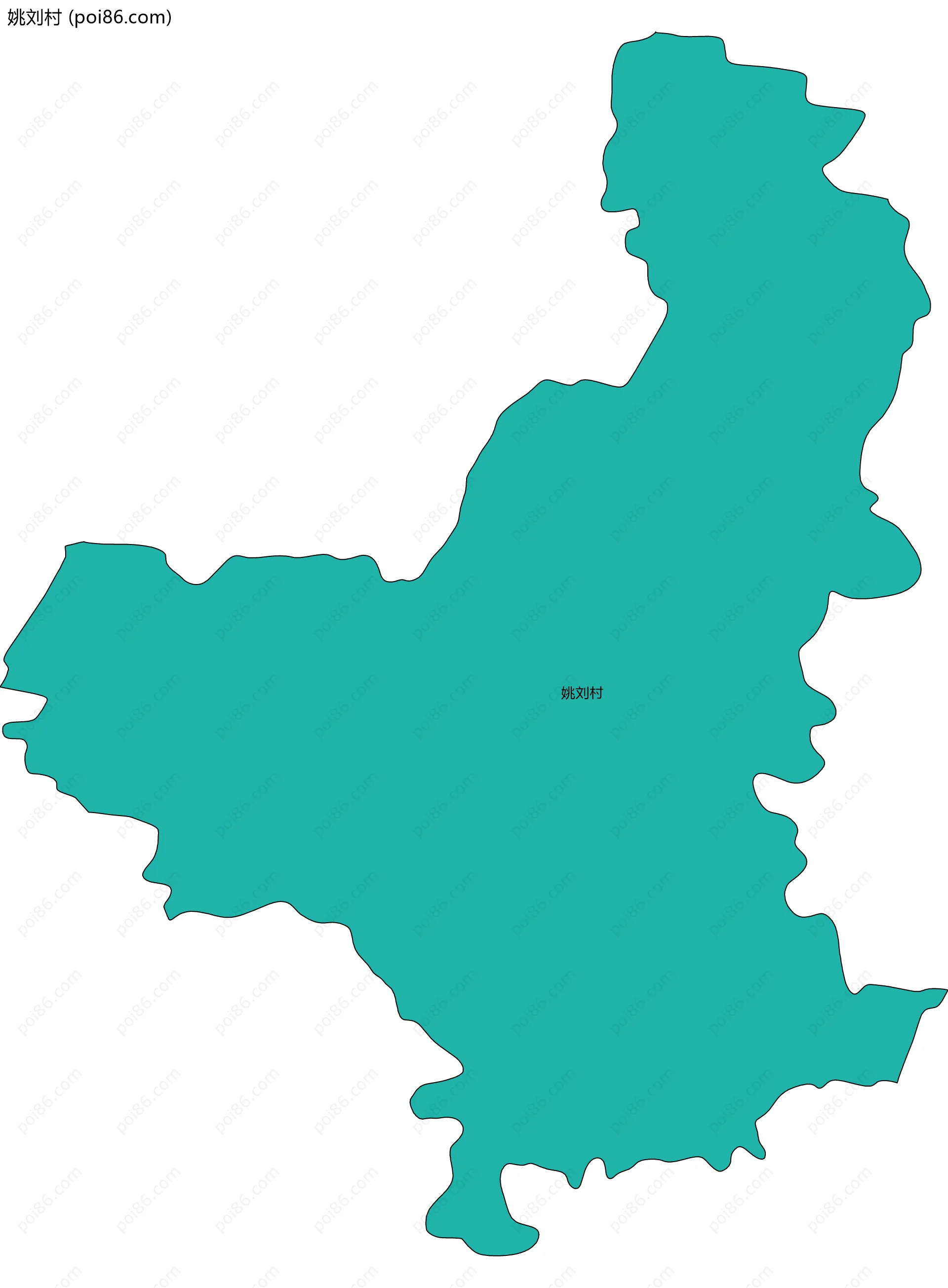 姚刘村边界地图