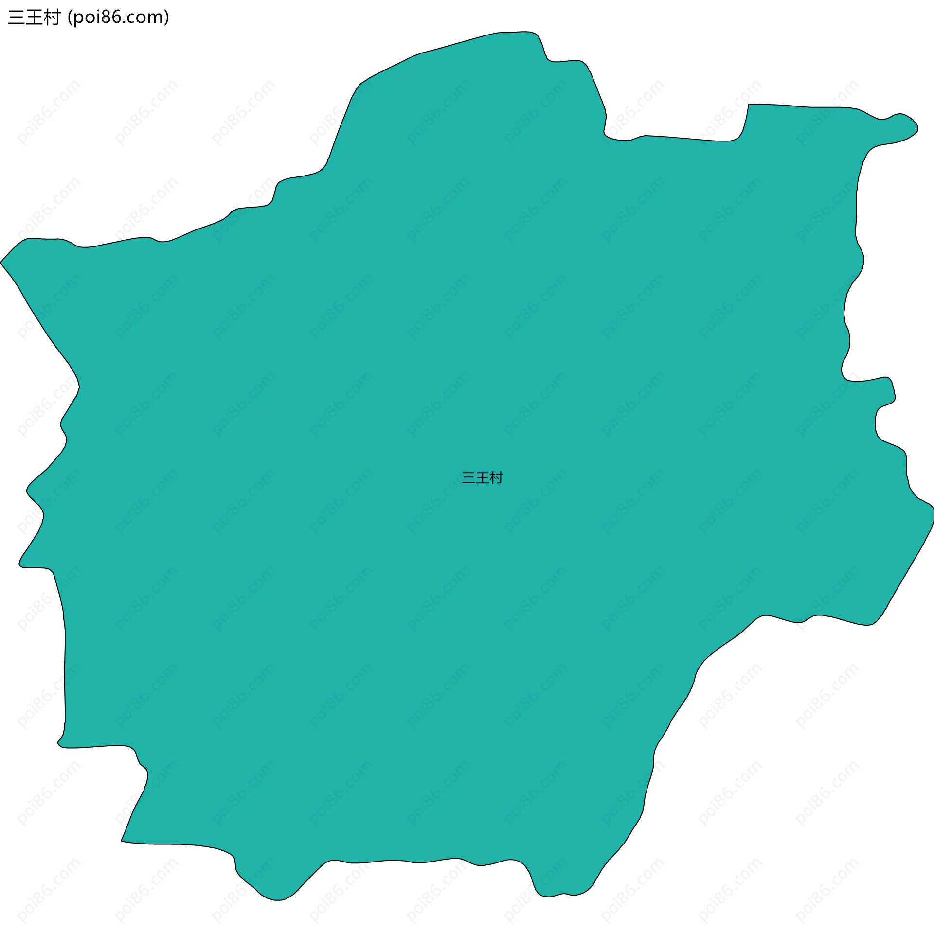 三王村边界地图