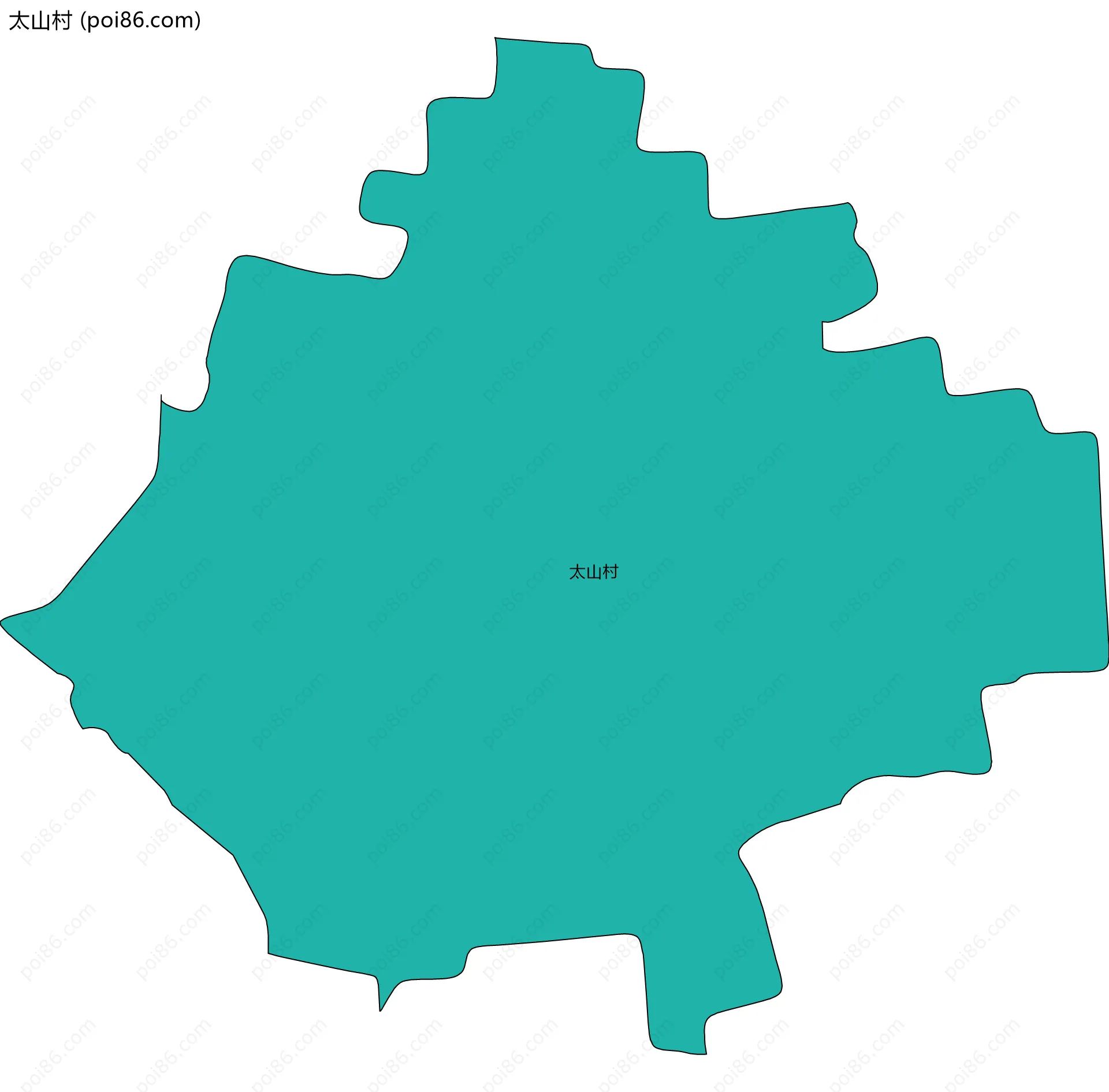 太山村边界地图