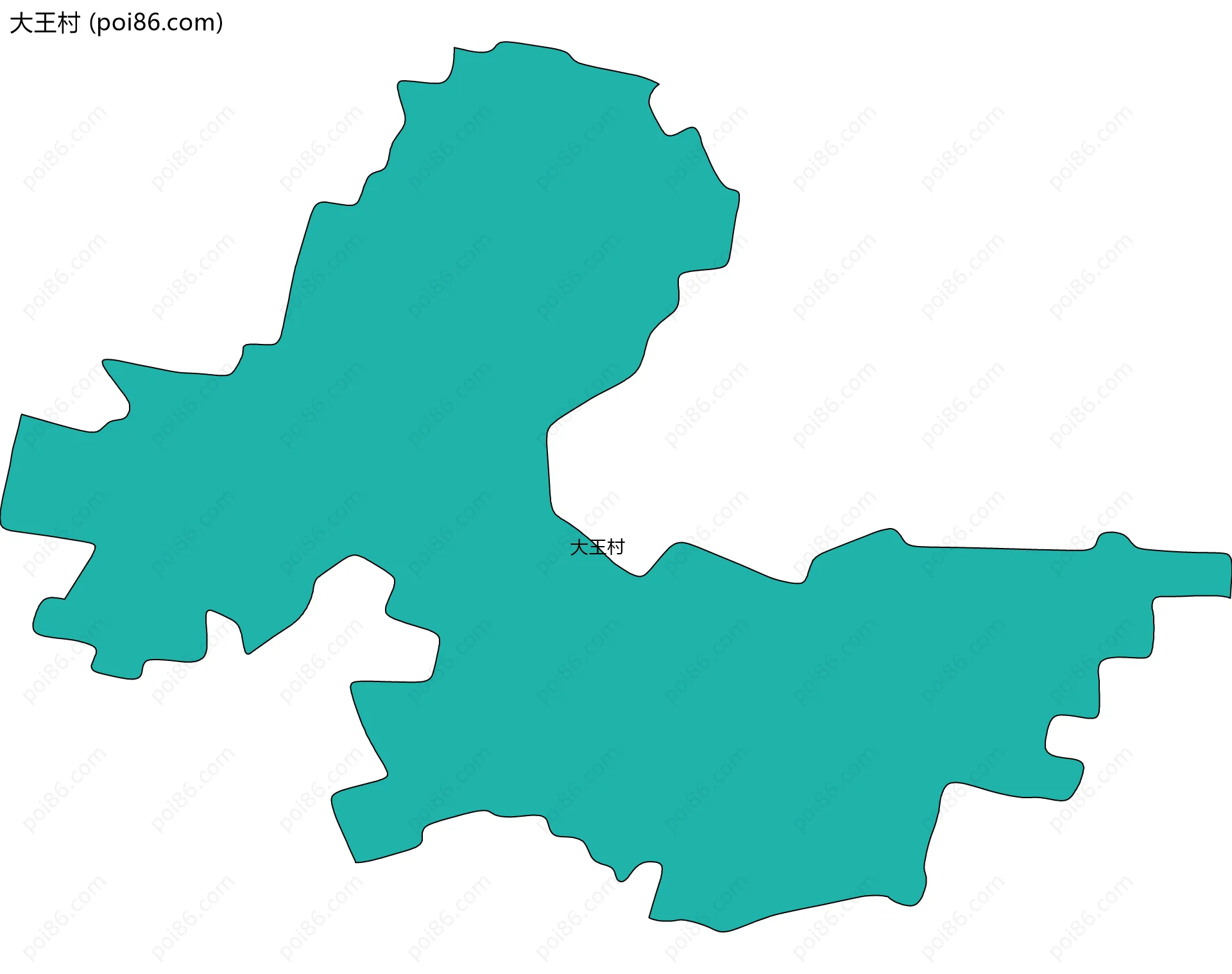 大王村边界地图