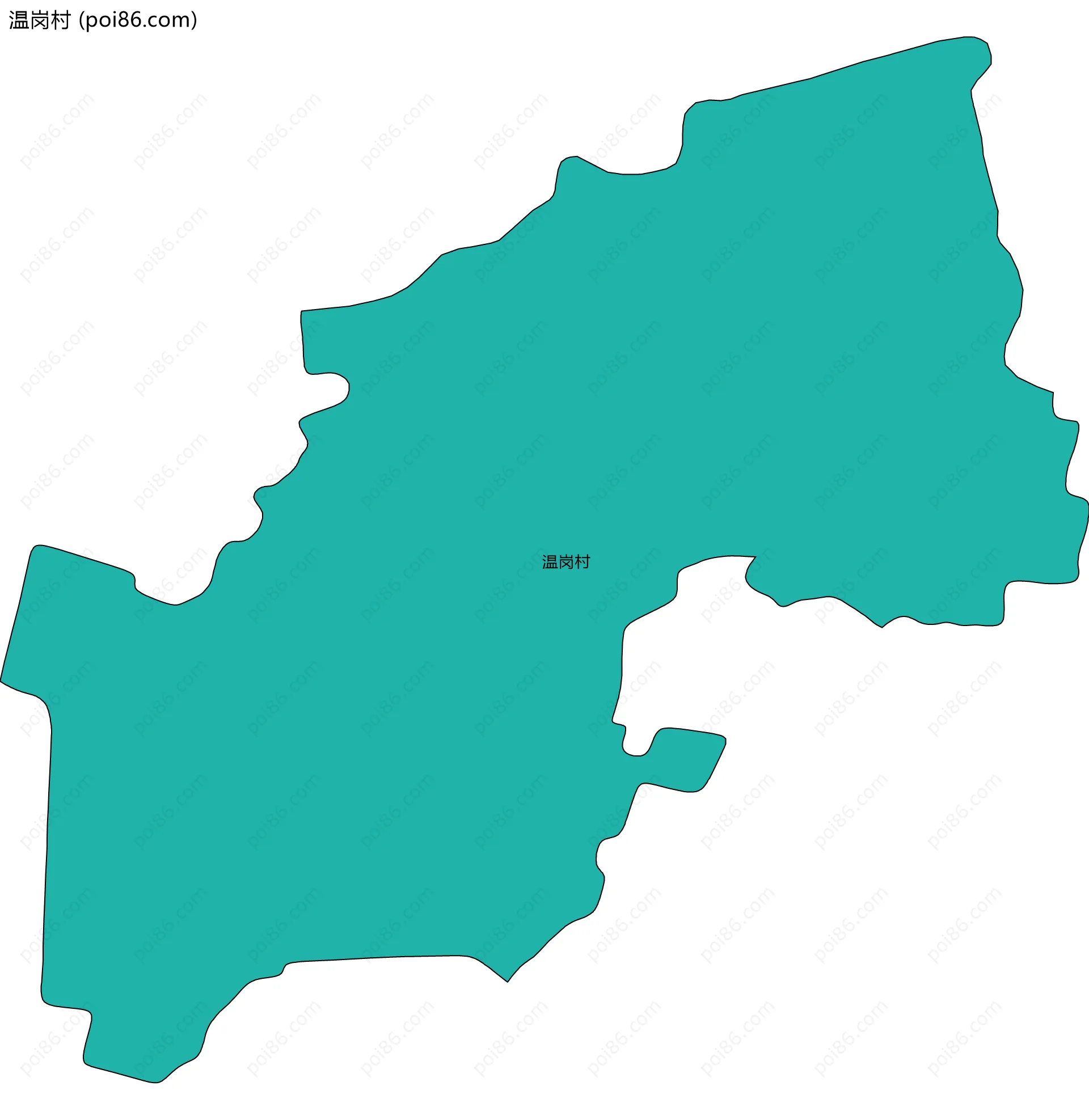 温岗村边界地图