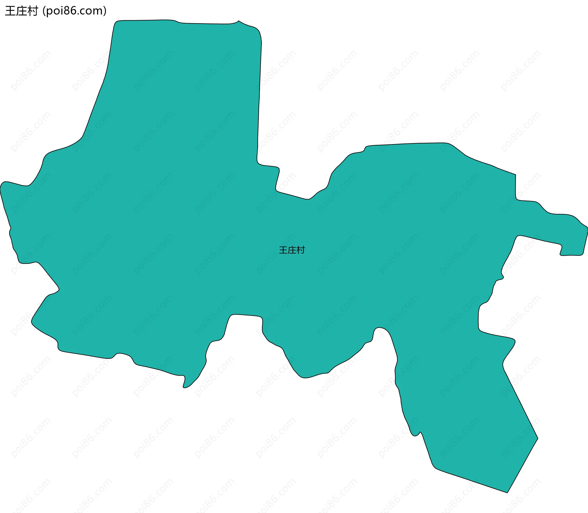 王庄村边界地图