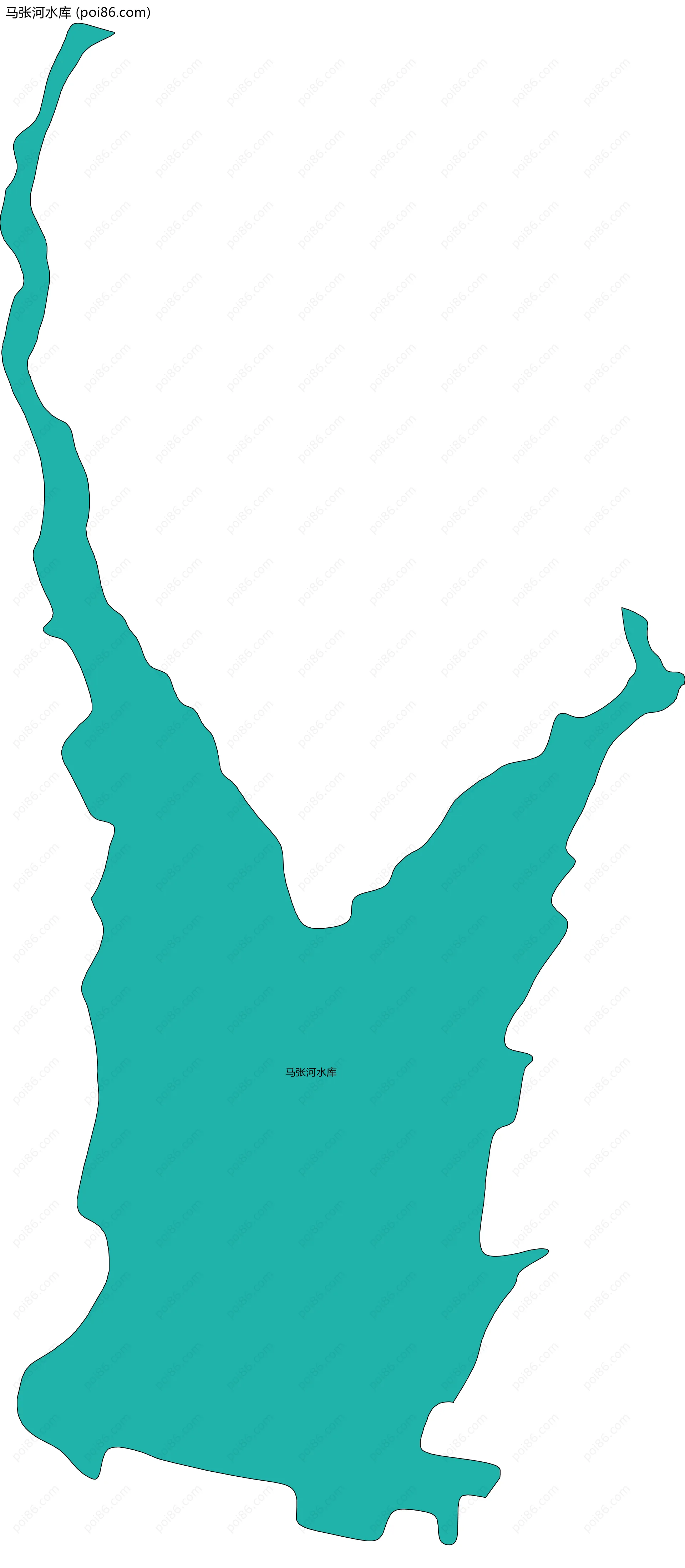 马张河水库边界地图