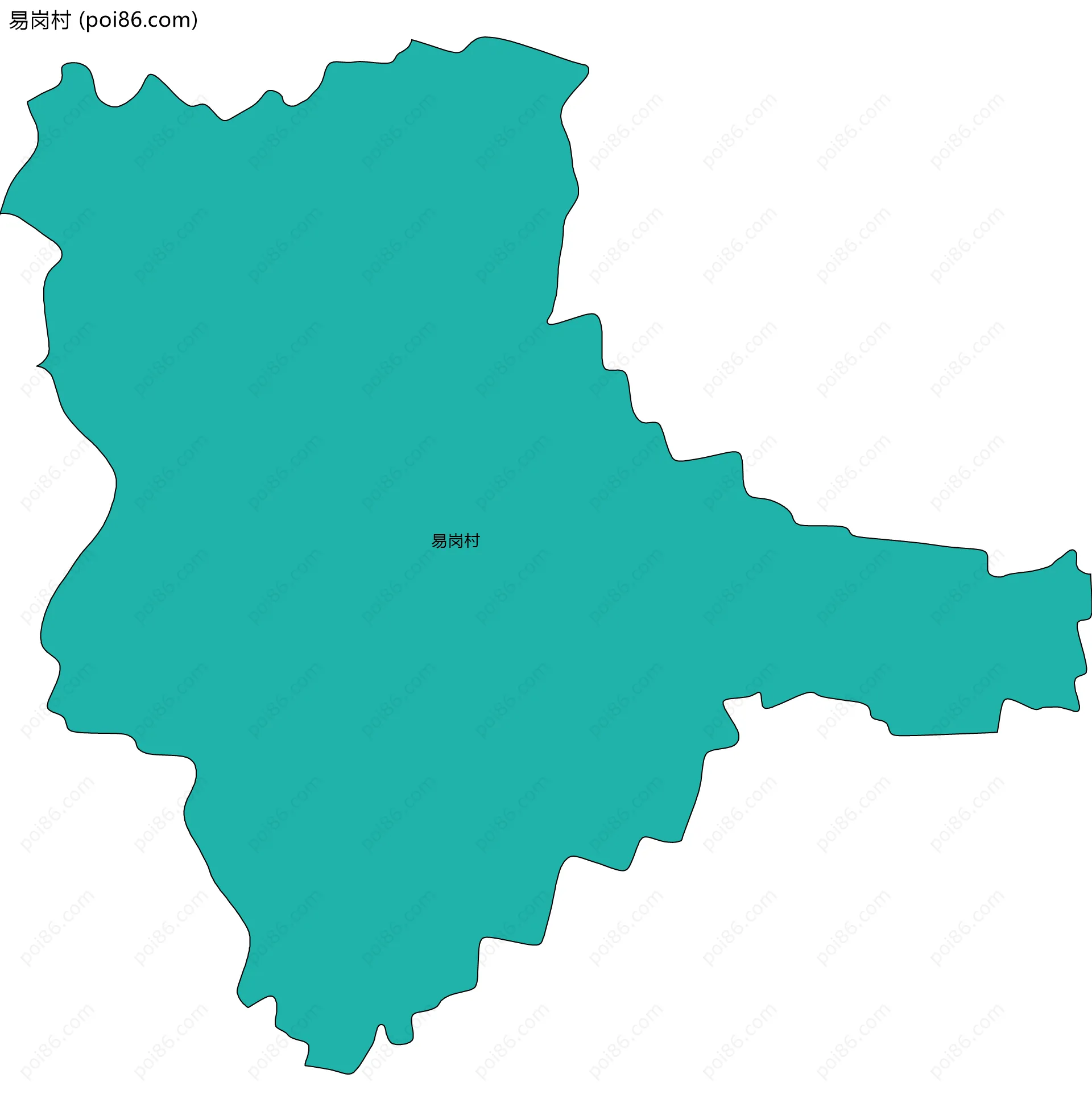 易岗村边界地图