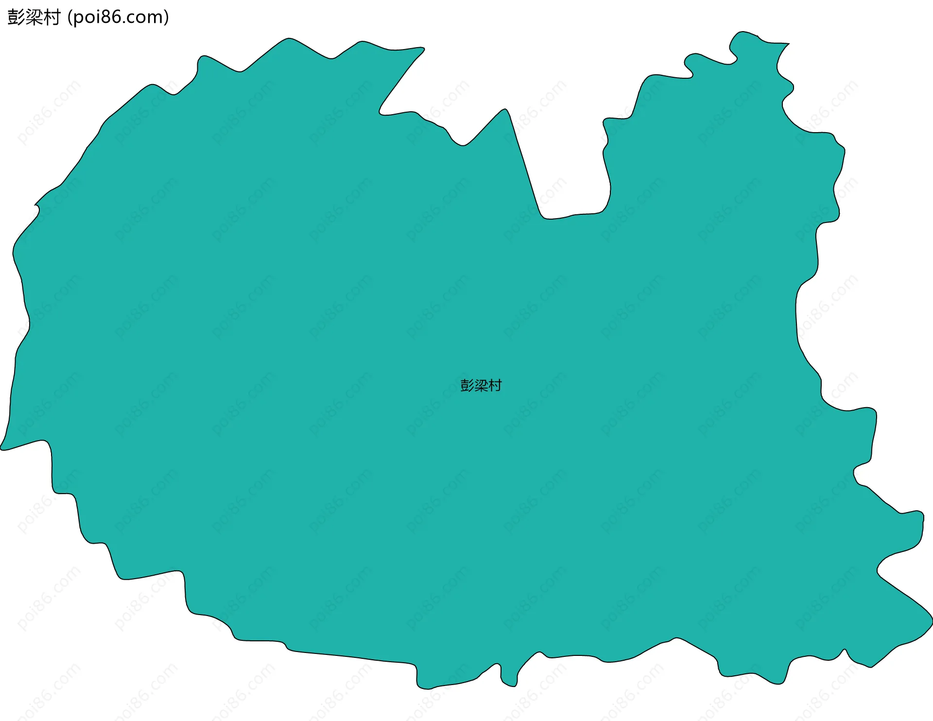 彭梁村边界地图