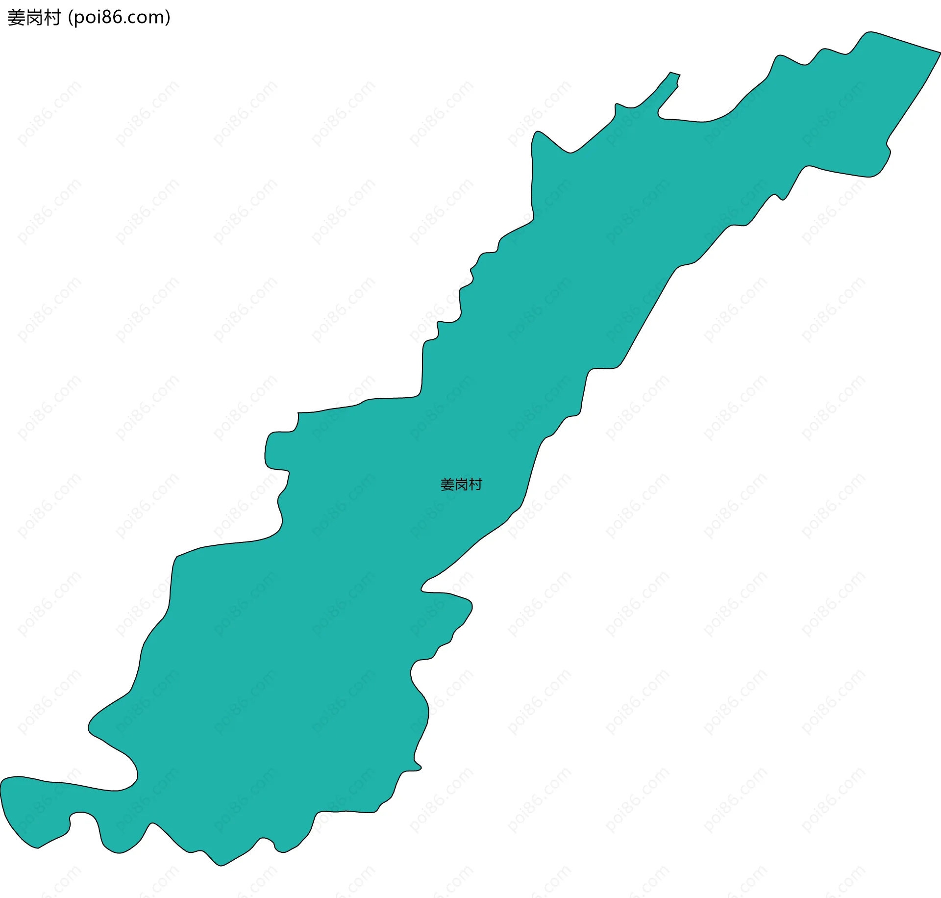 姜岗村边界地图