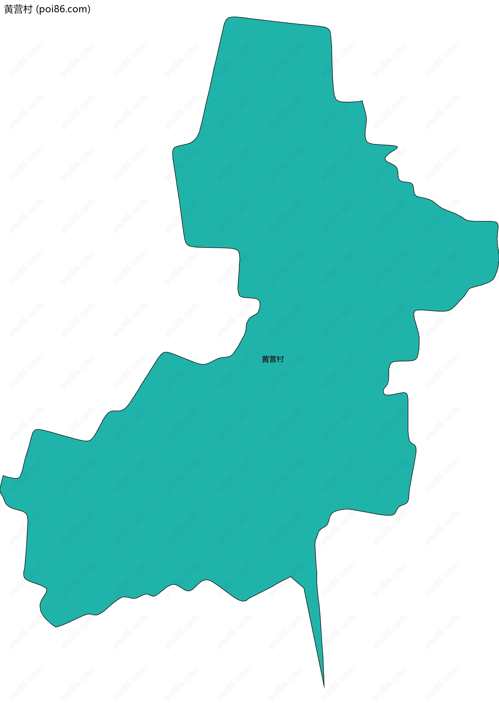 黄营村边界地图