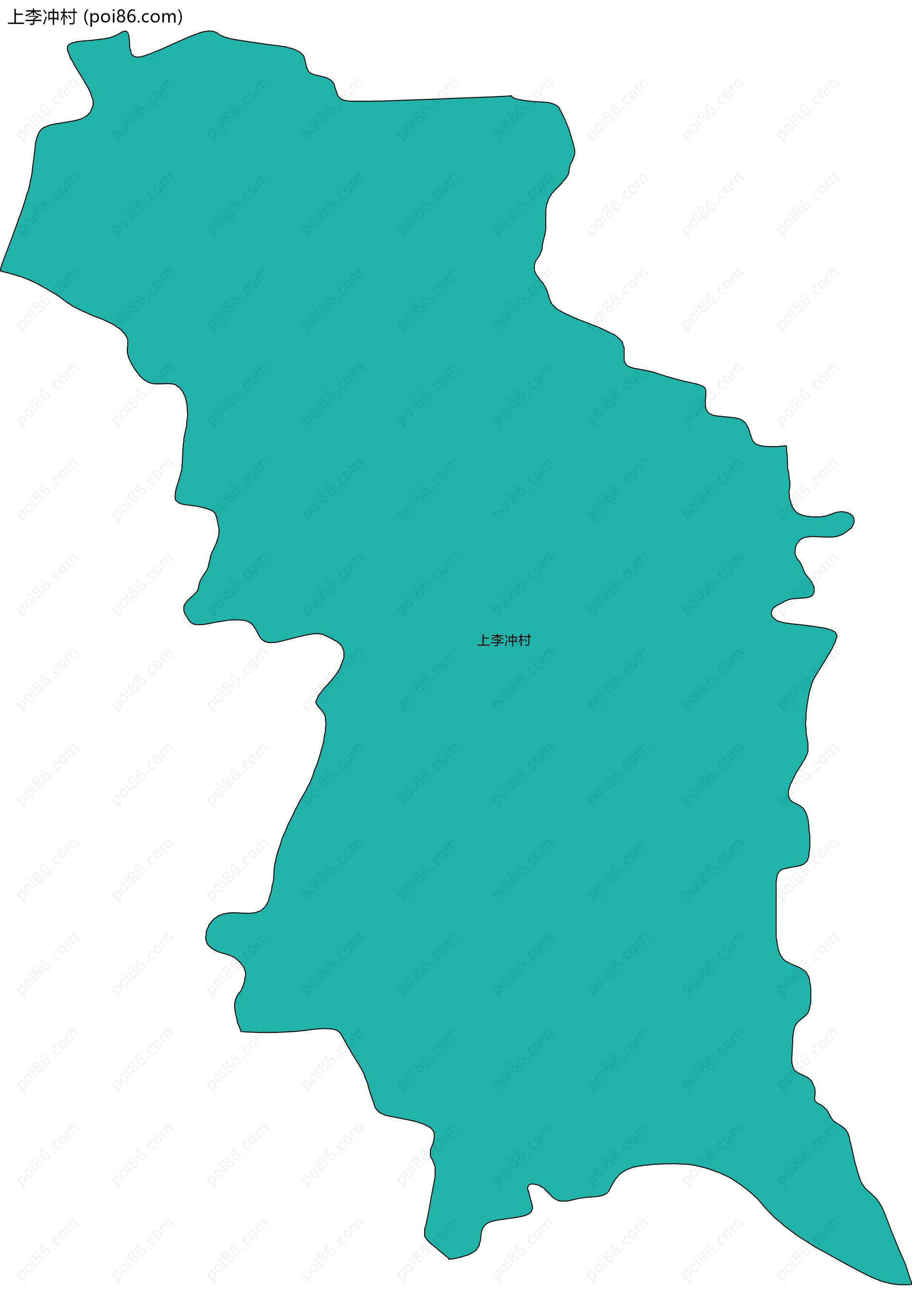 上李冲村边界地图