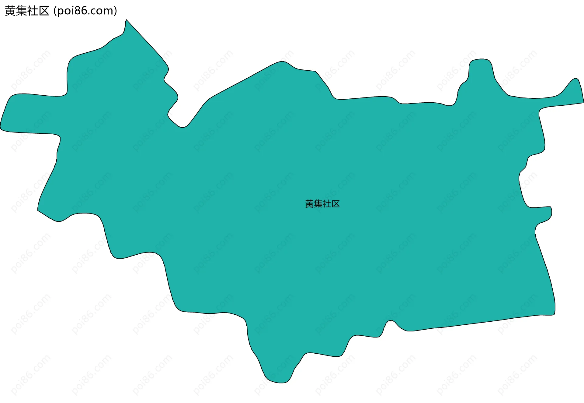 黄集社区边界地图