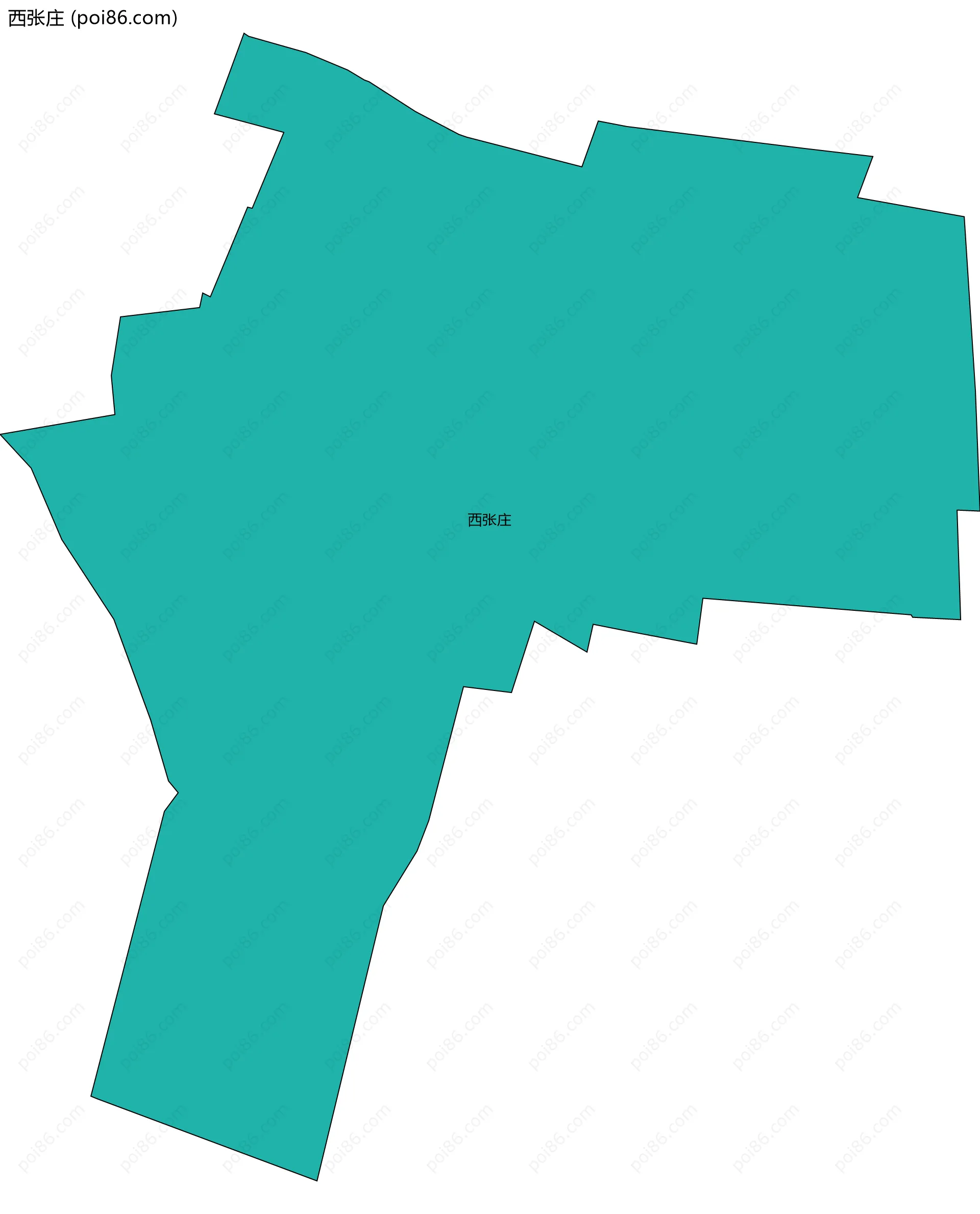 西张庄边界地图