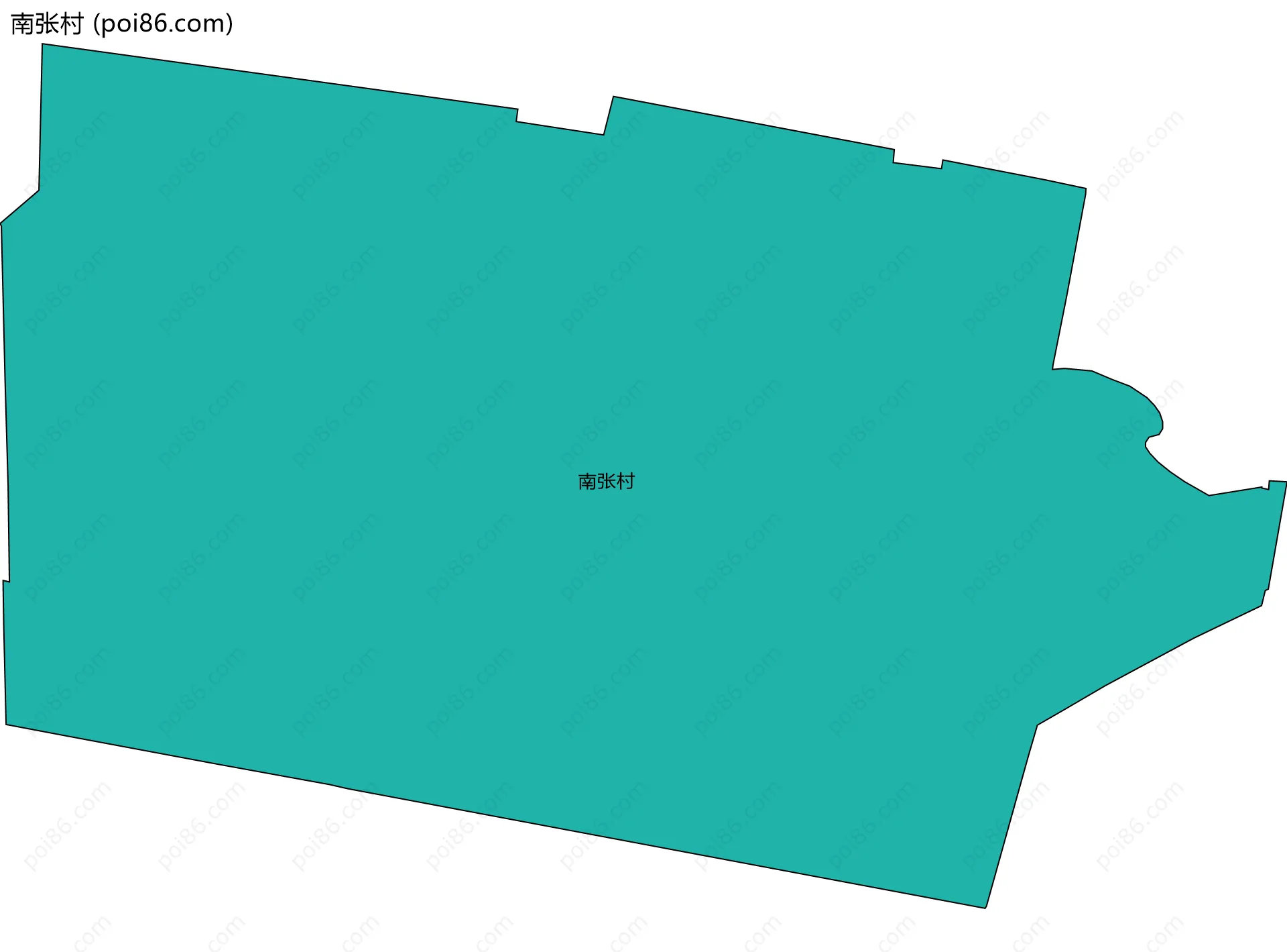 南张村边界地图
