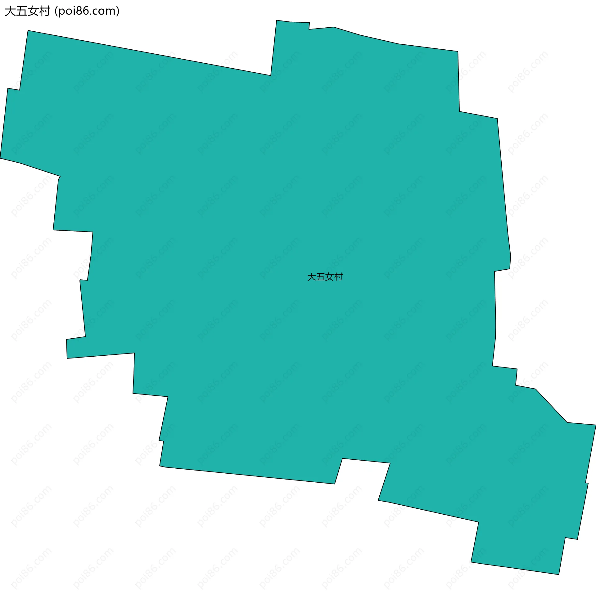 大五女村边界地图