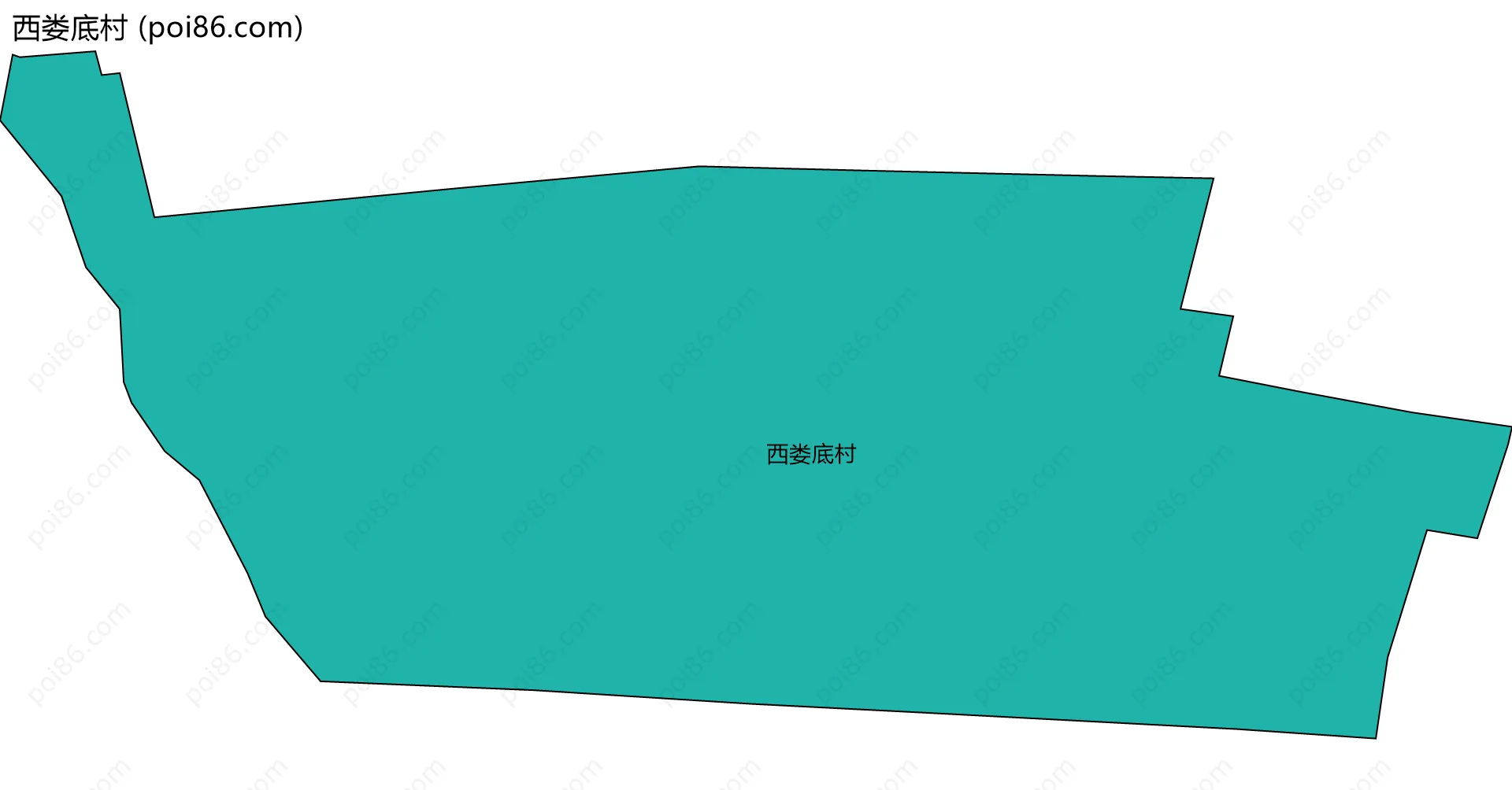 西娄底村边界地图