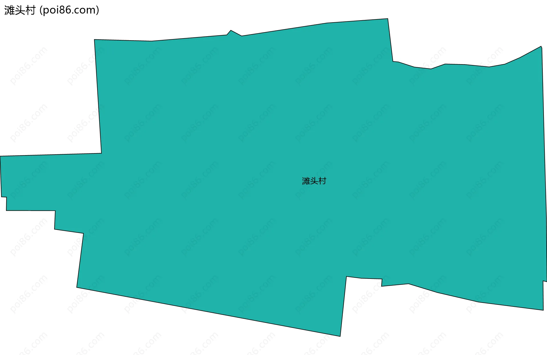 滩头村边界地图