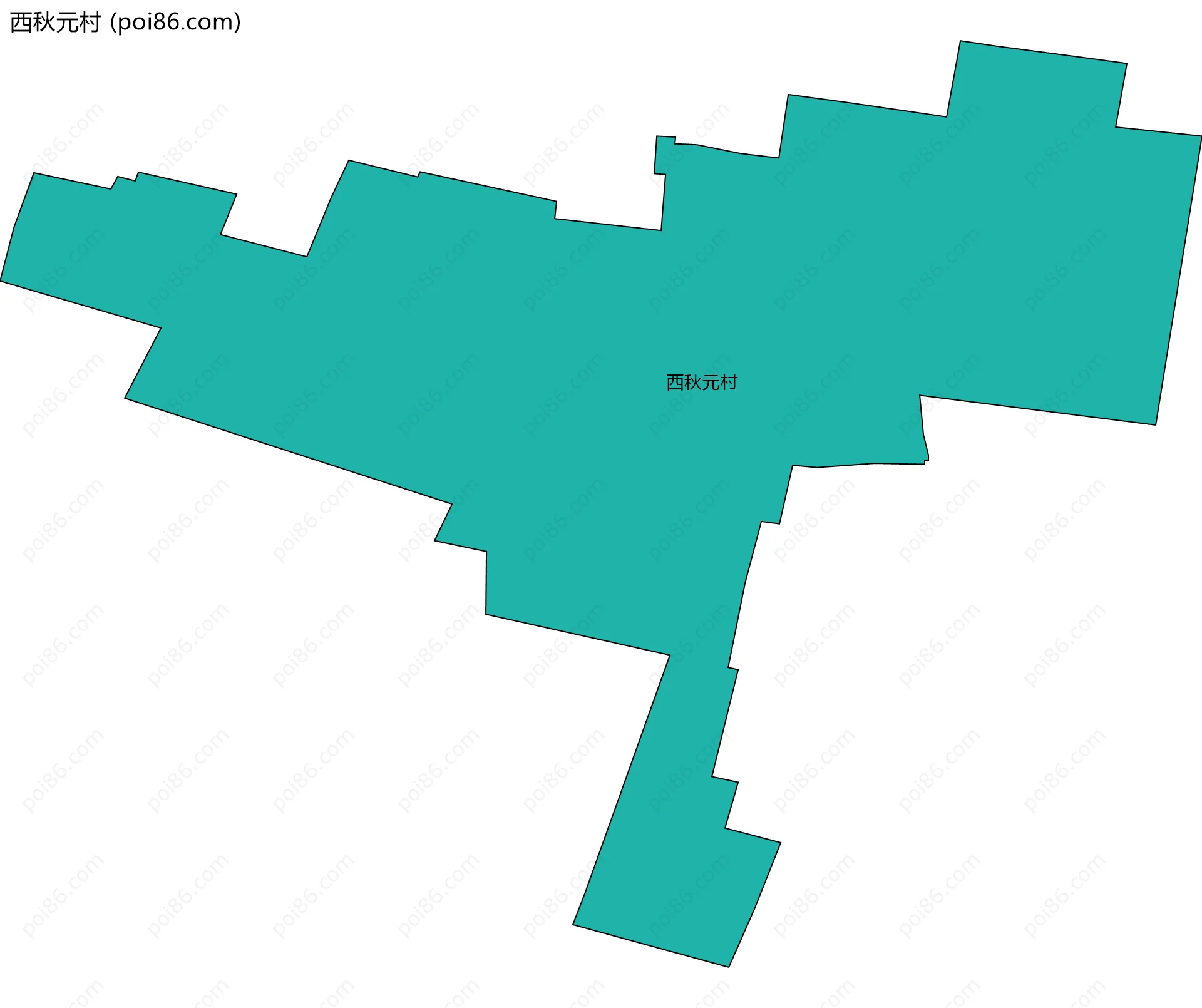 西秋元村边界地图