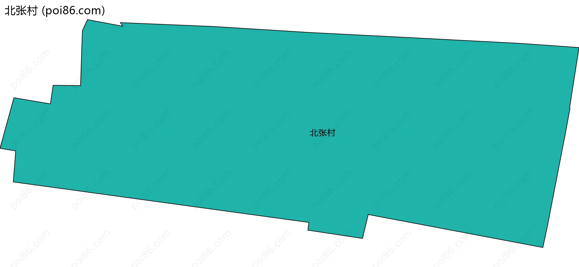 北张村边界地图