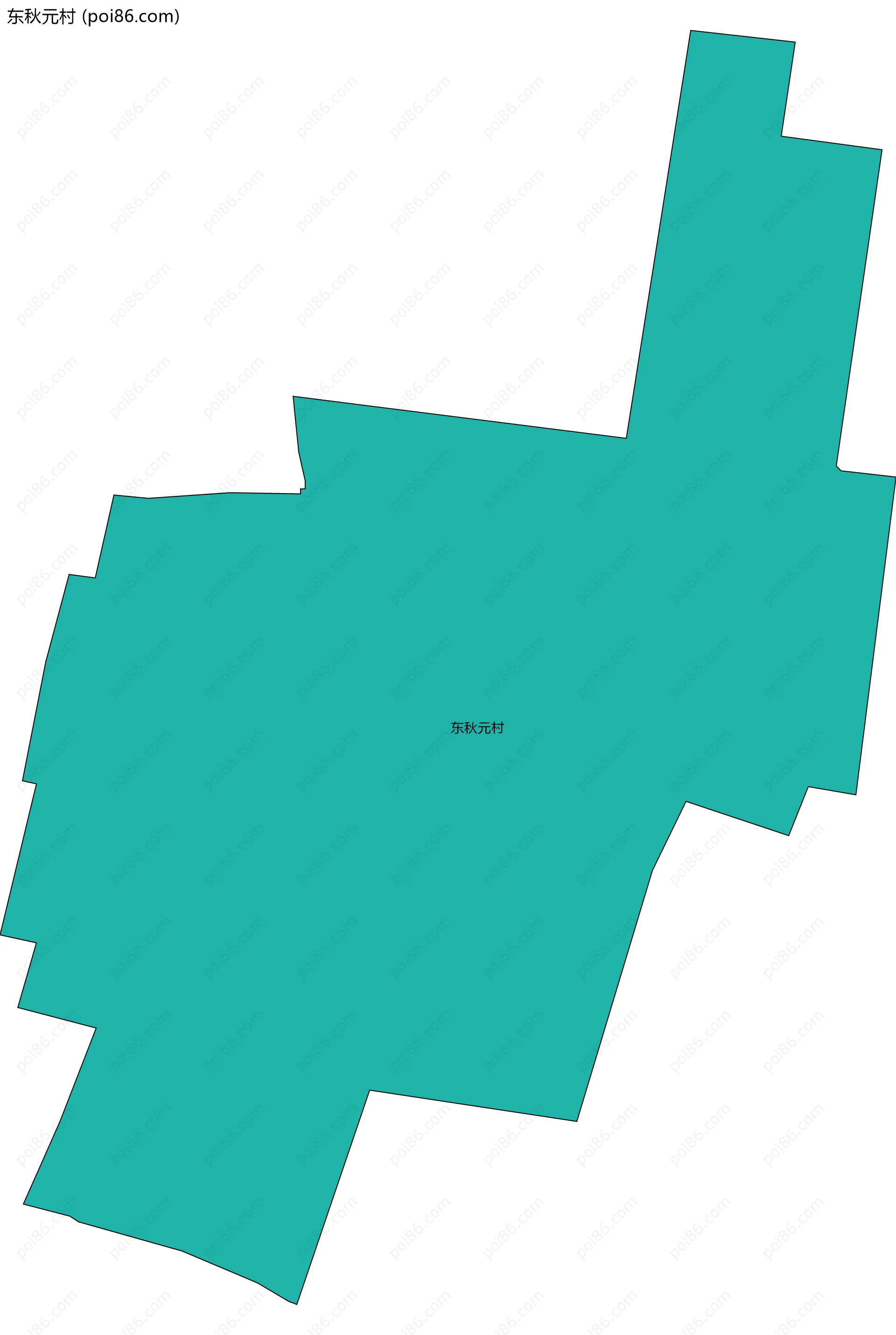 东秋元村边界地图