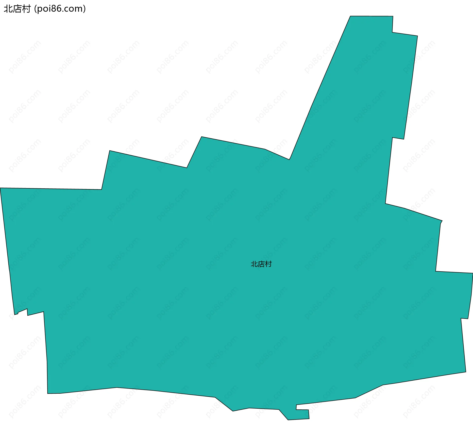 北店村边界地图