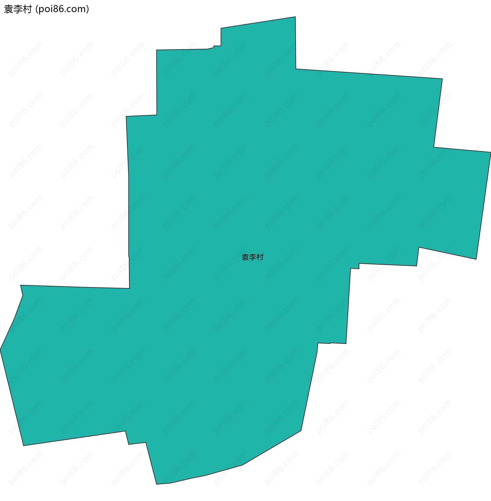 袁李村边界地图