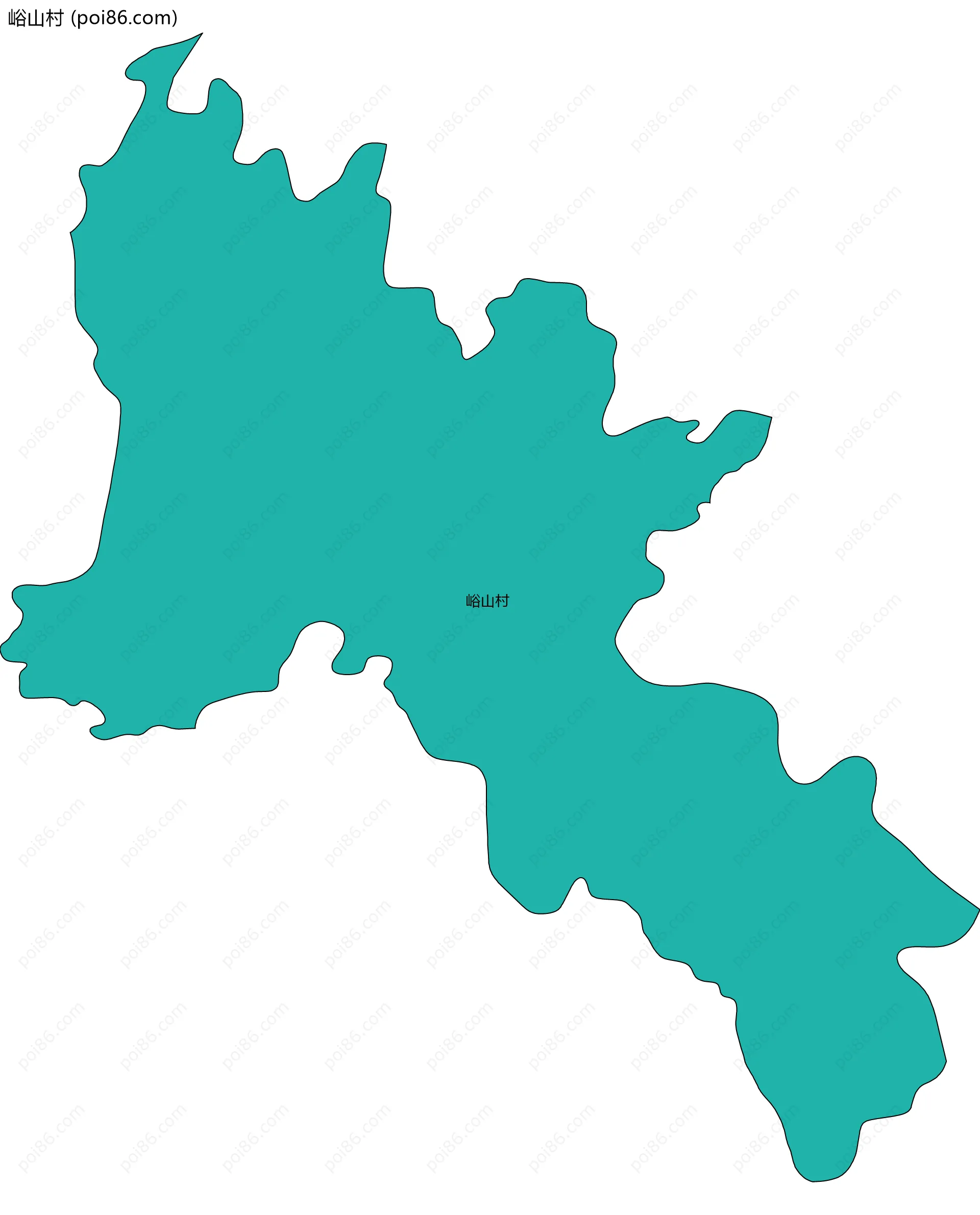 峪山村边界地图