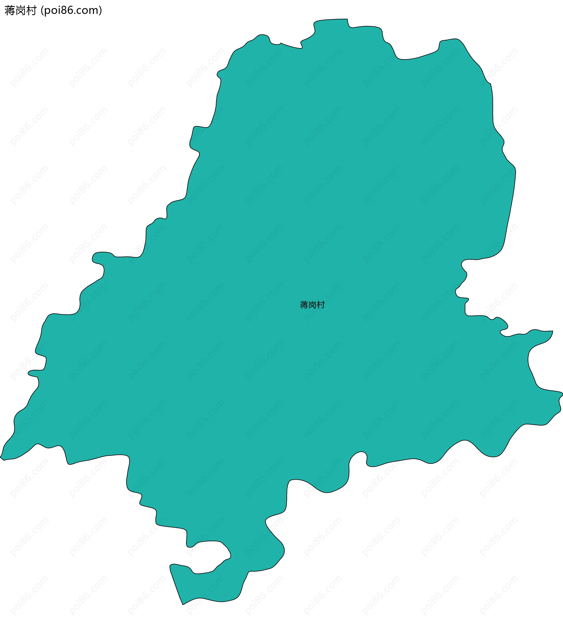 蒋岗村边界地图