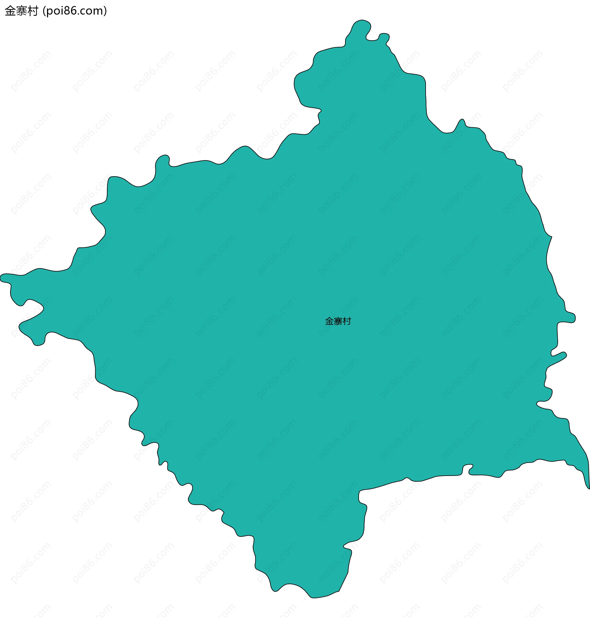 金寨村边界地图