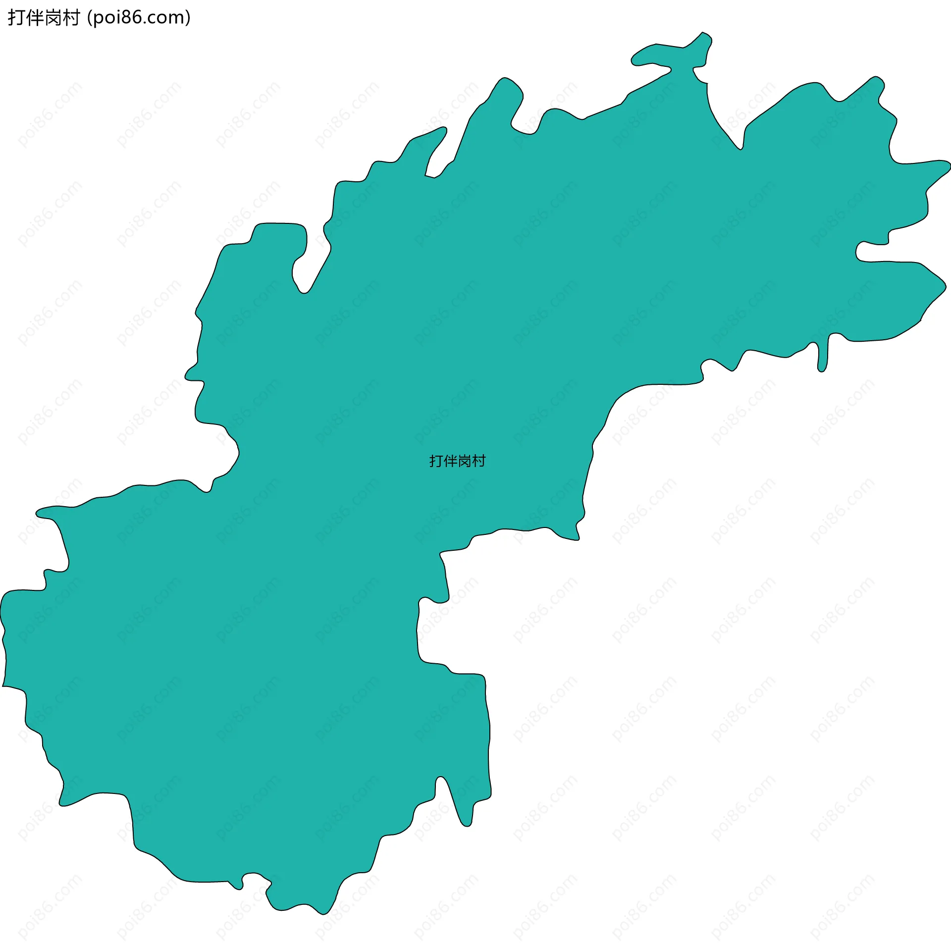 打伴岗村边界地图