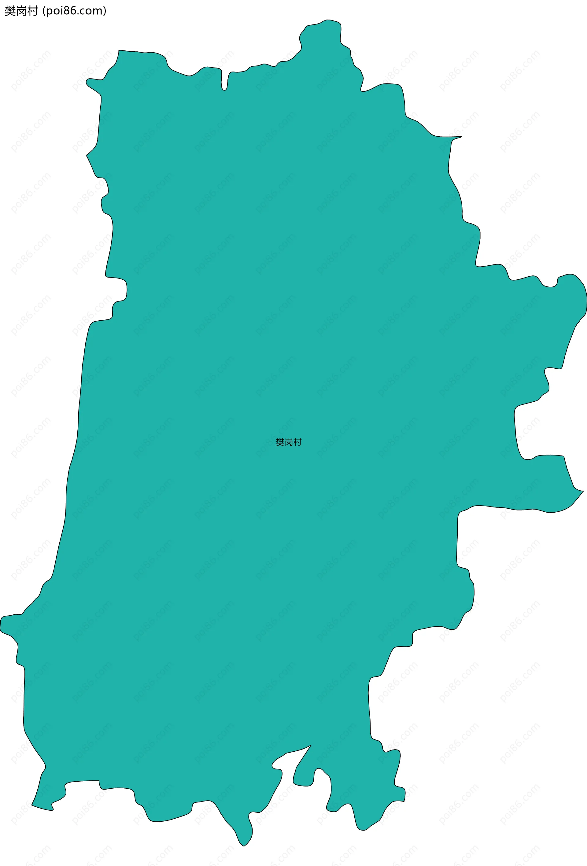 樊岗村边界地图