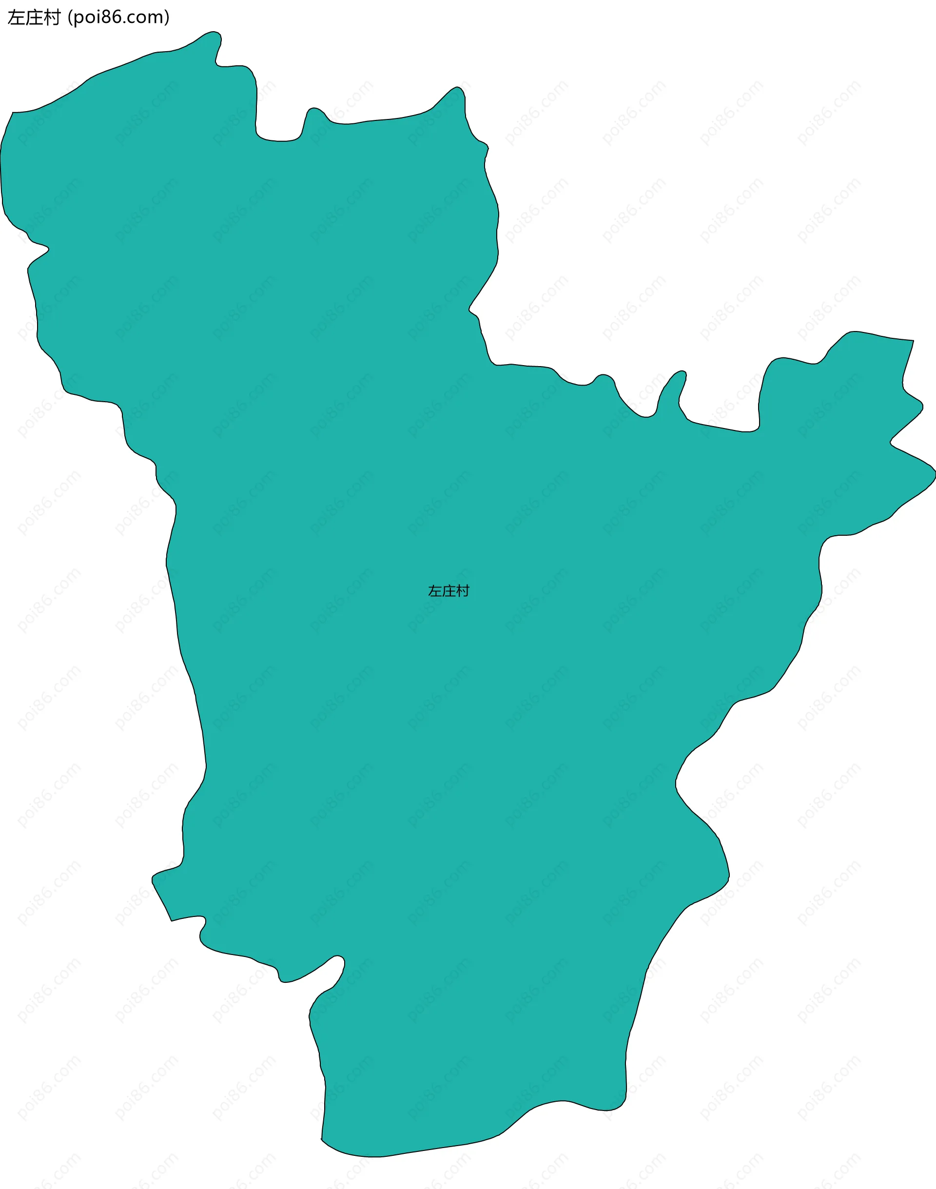 左庄村边界地图