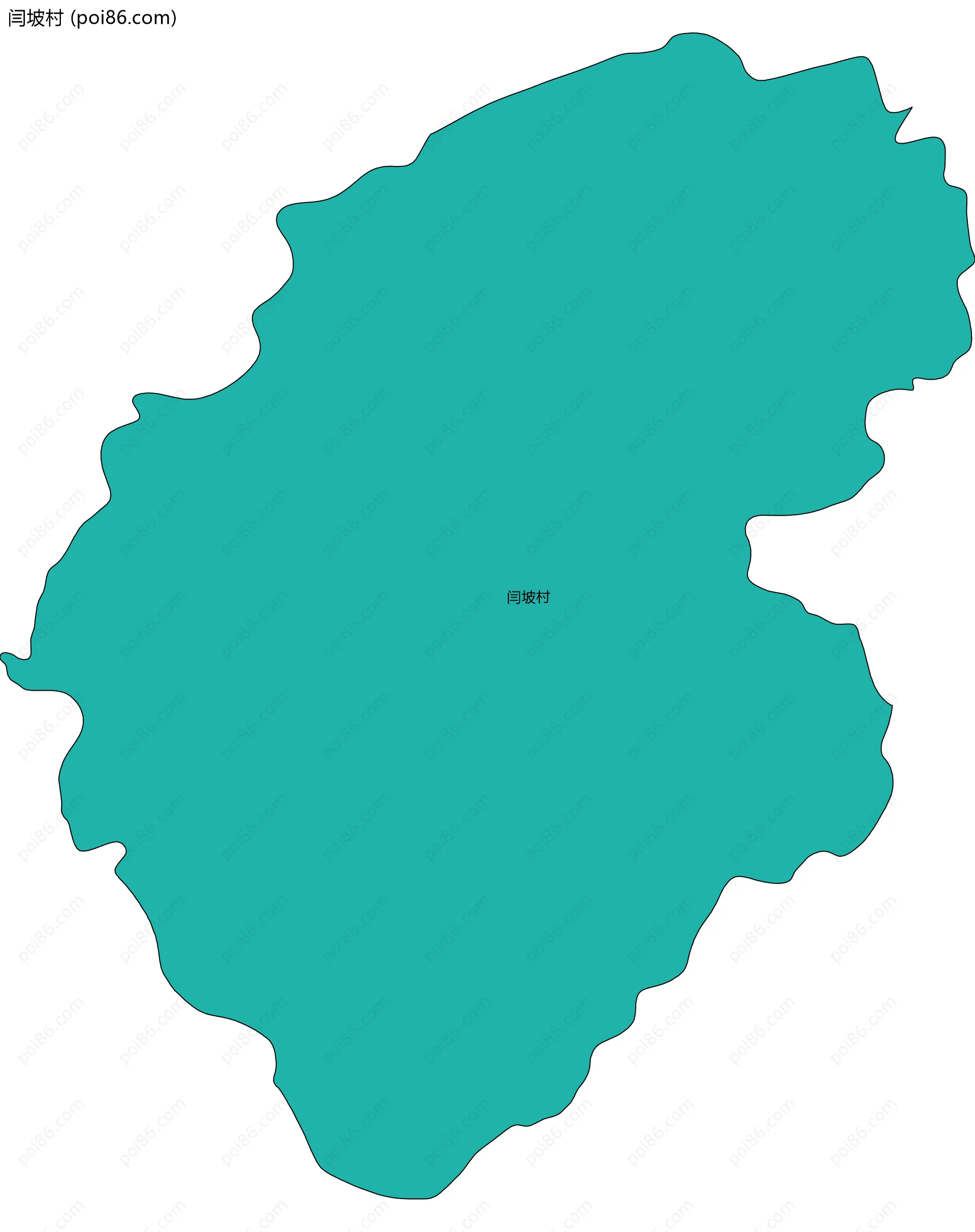 闫坡村边界地图