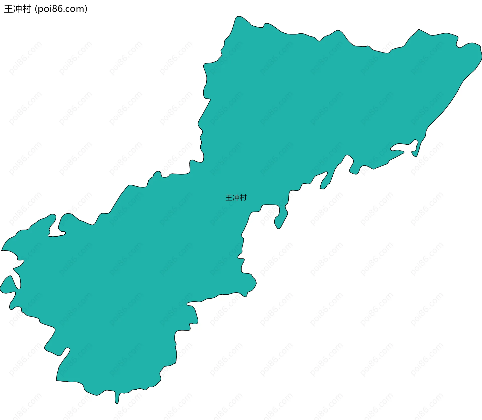 王冲村边界地图