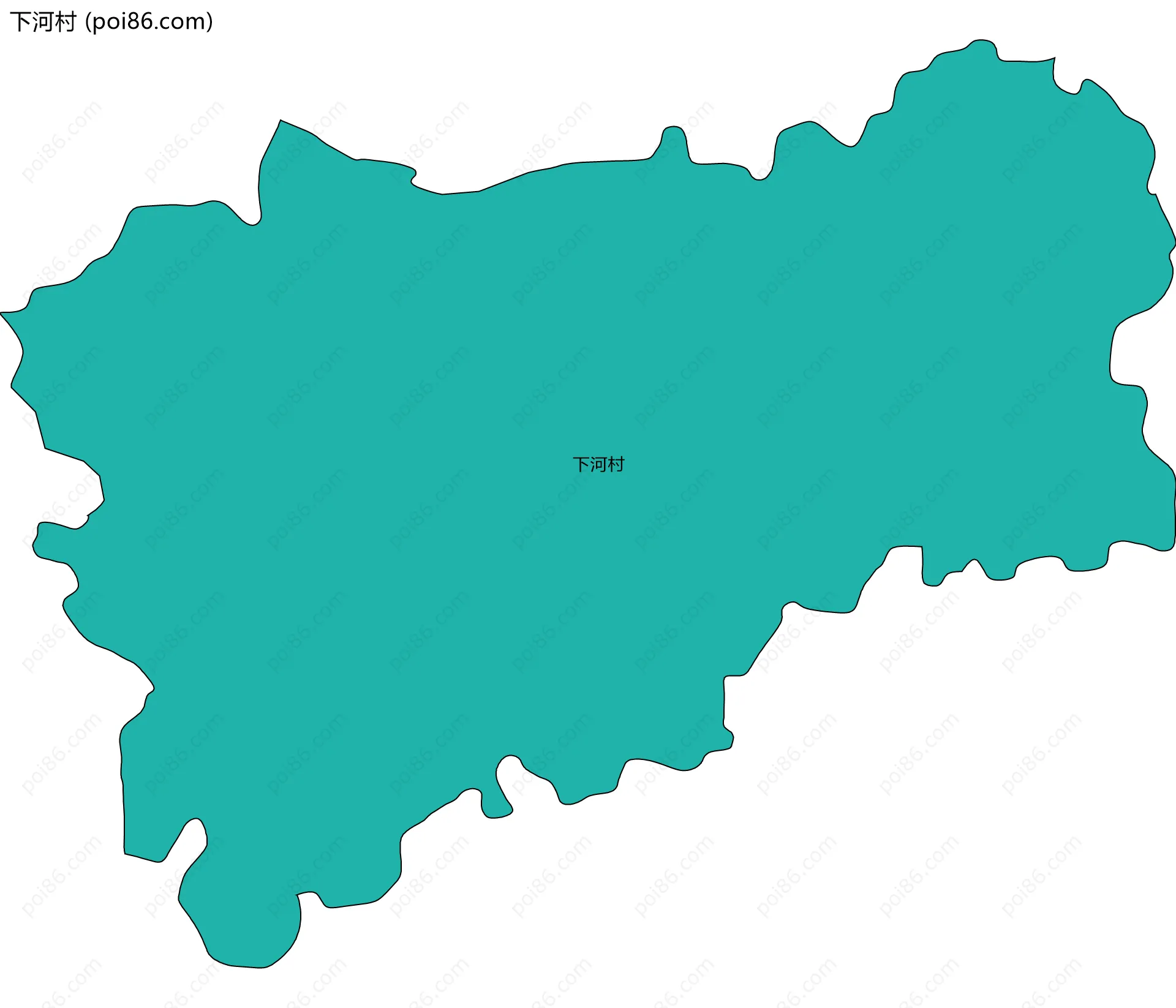 下河村边界地图