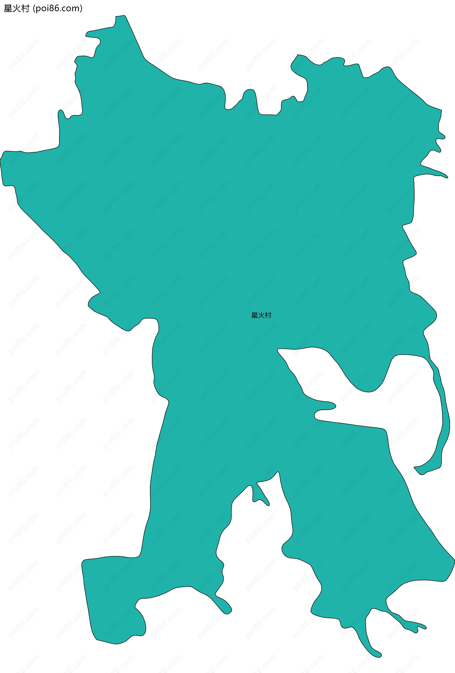 星火村边界地图