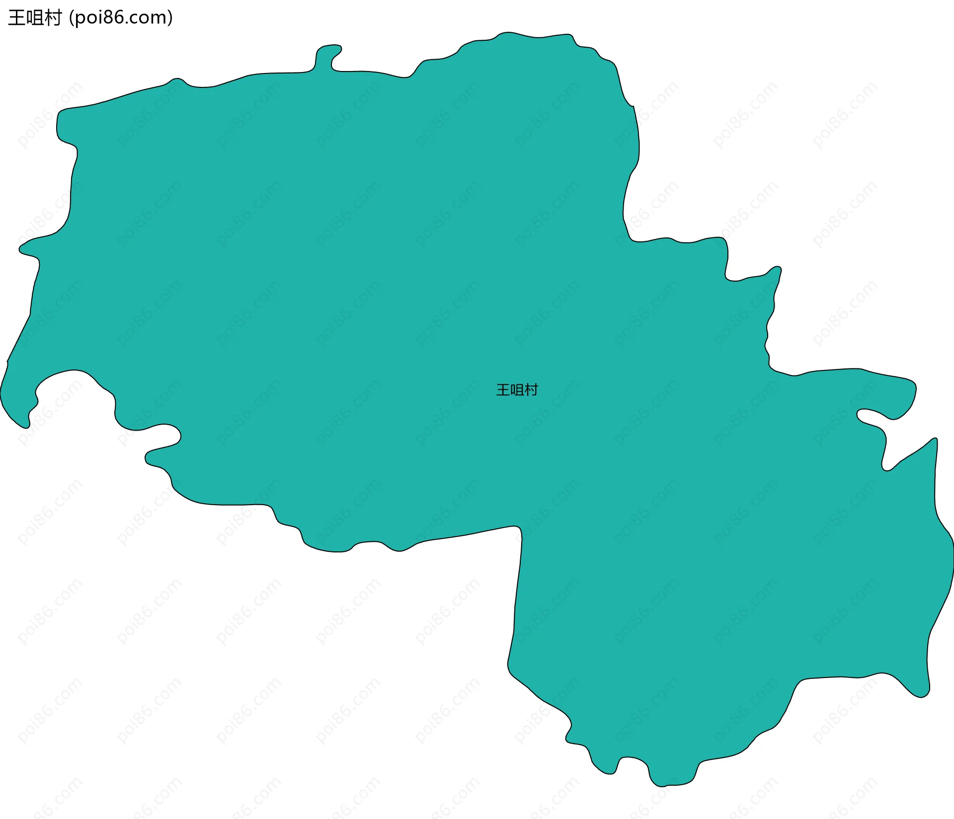 王咀村边界地图