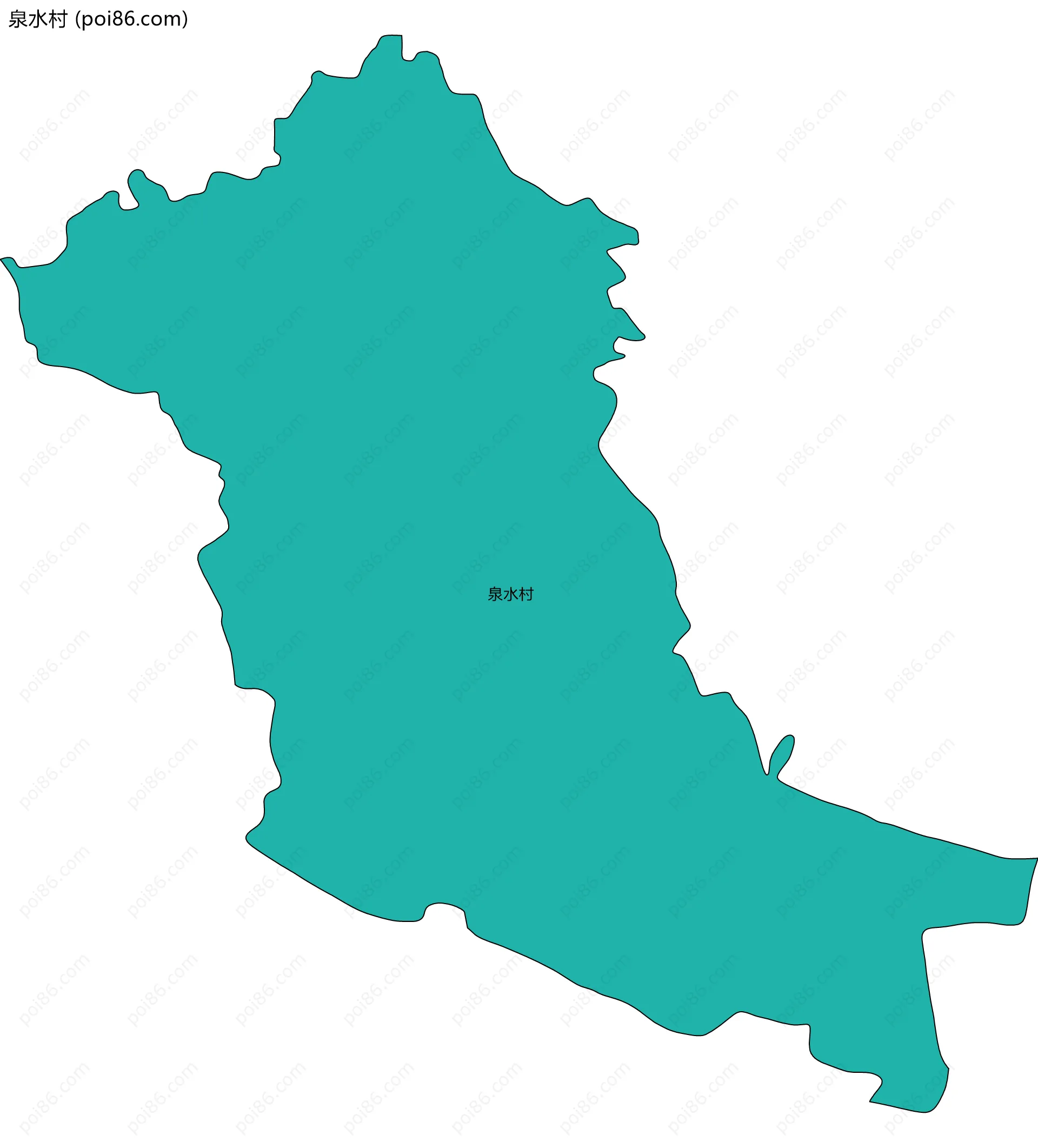 泉水村边界地图