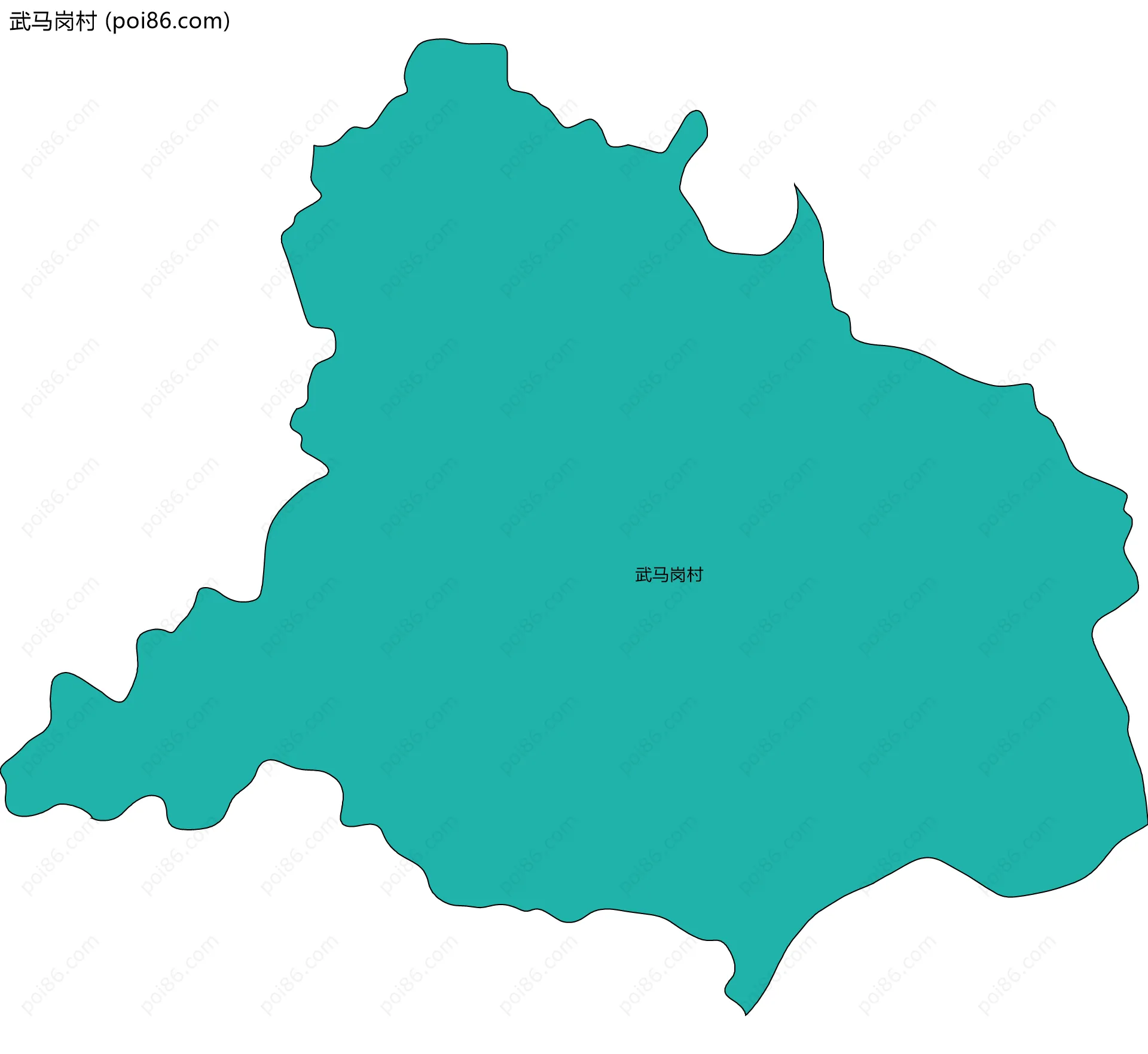 武马岗村边界地图