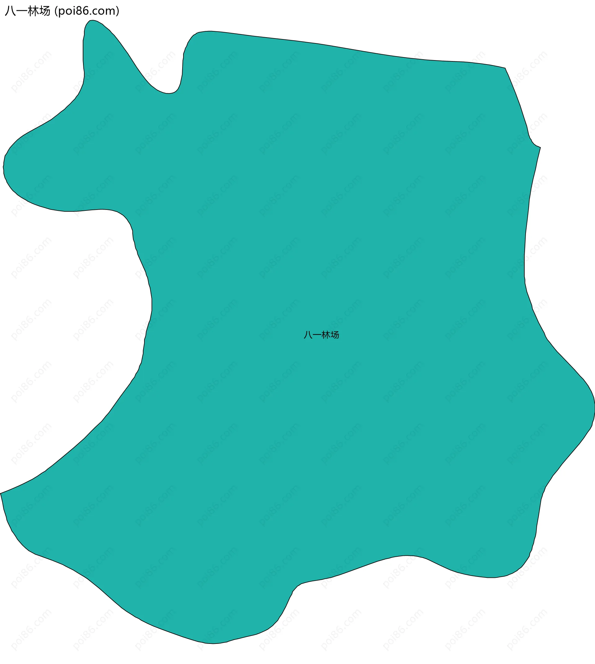 八一林场边界地图