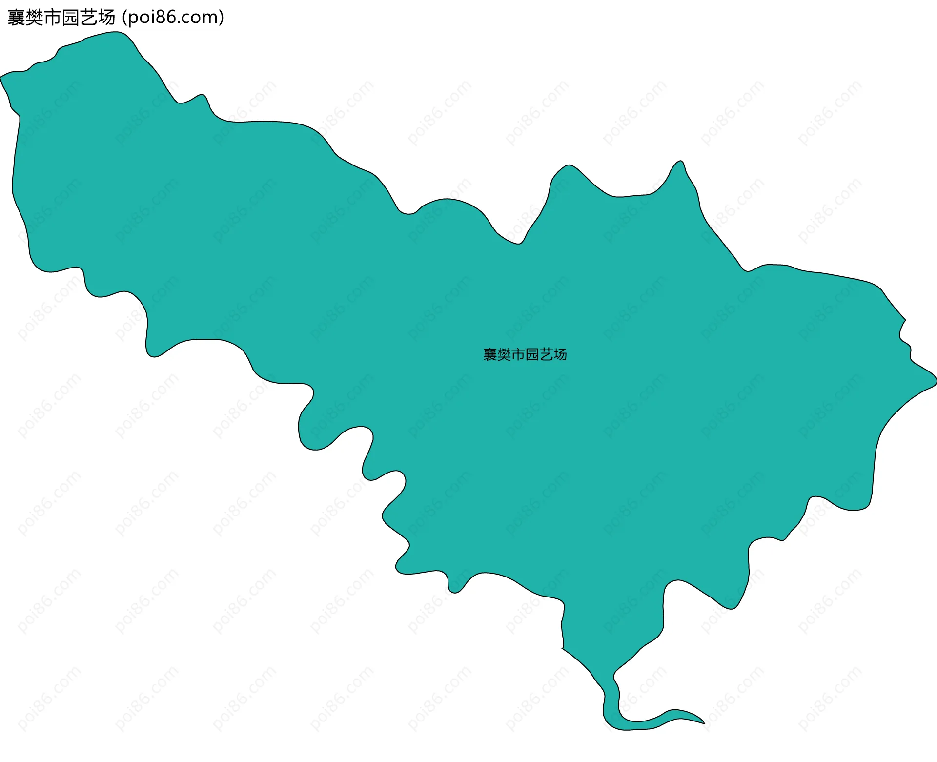 襄樊市园艺场边界地图