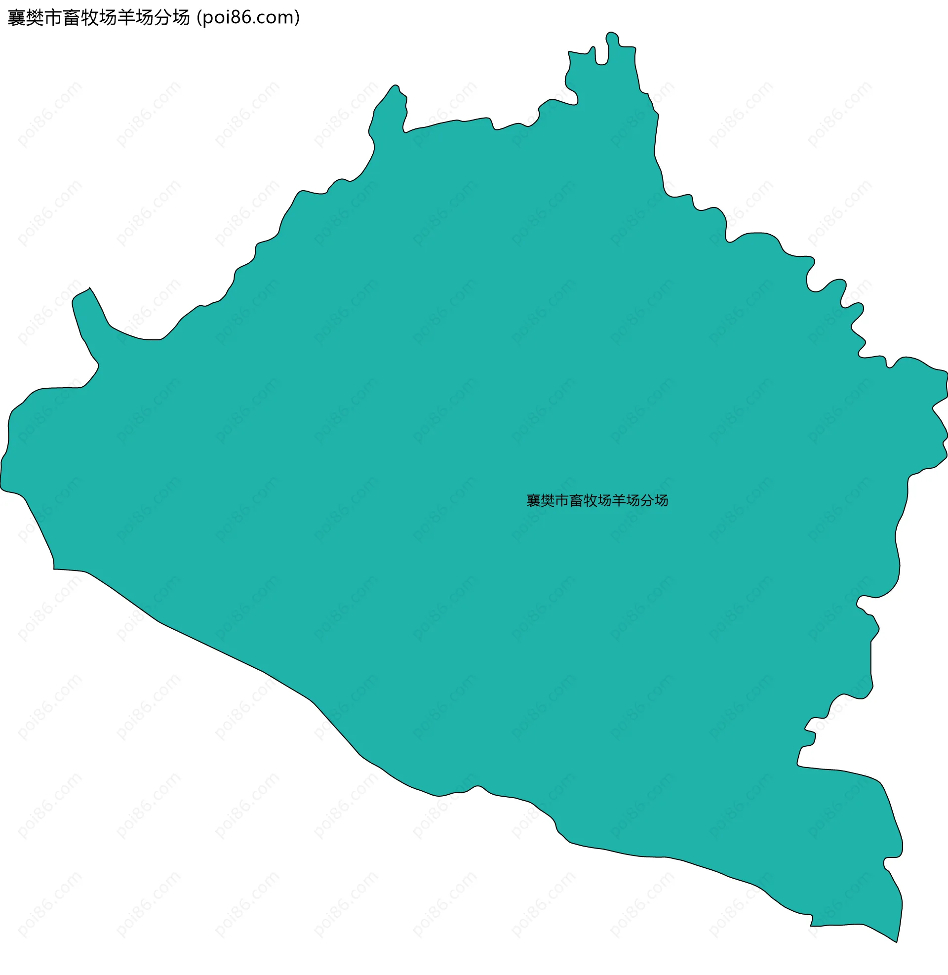 襄樊市畜牧场羊场分场边界地图