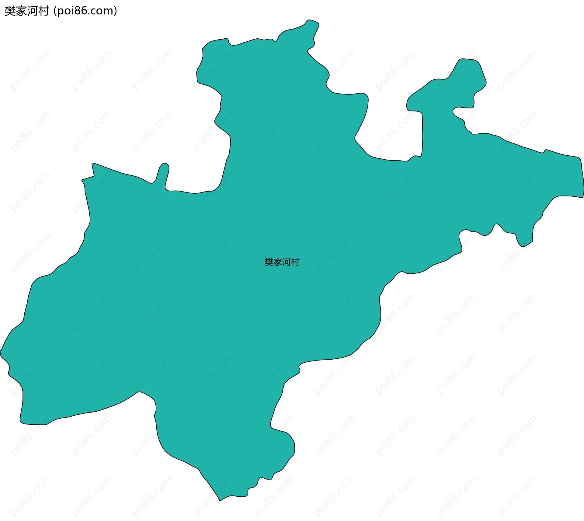 樊家河村边界地图