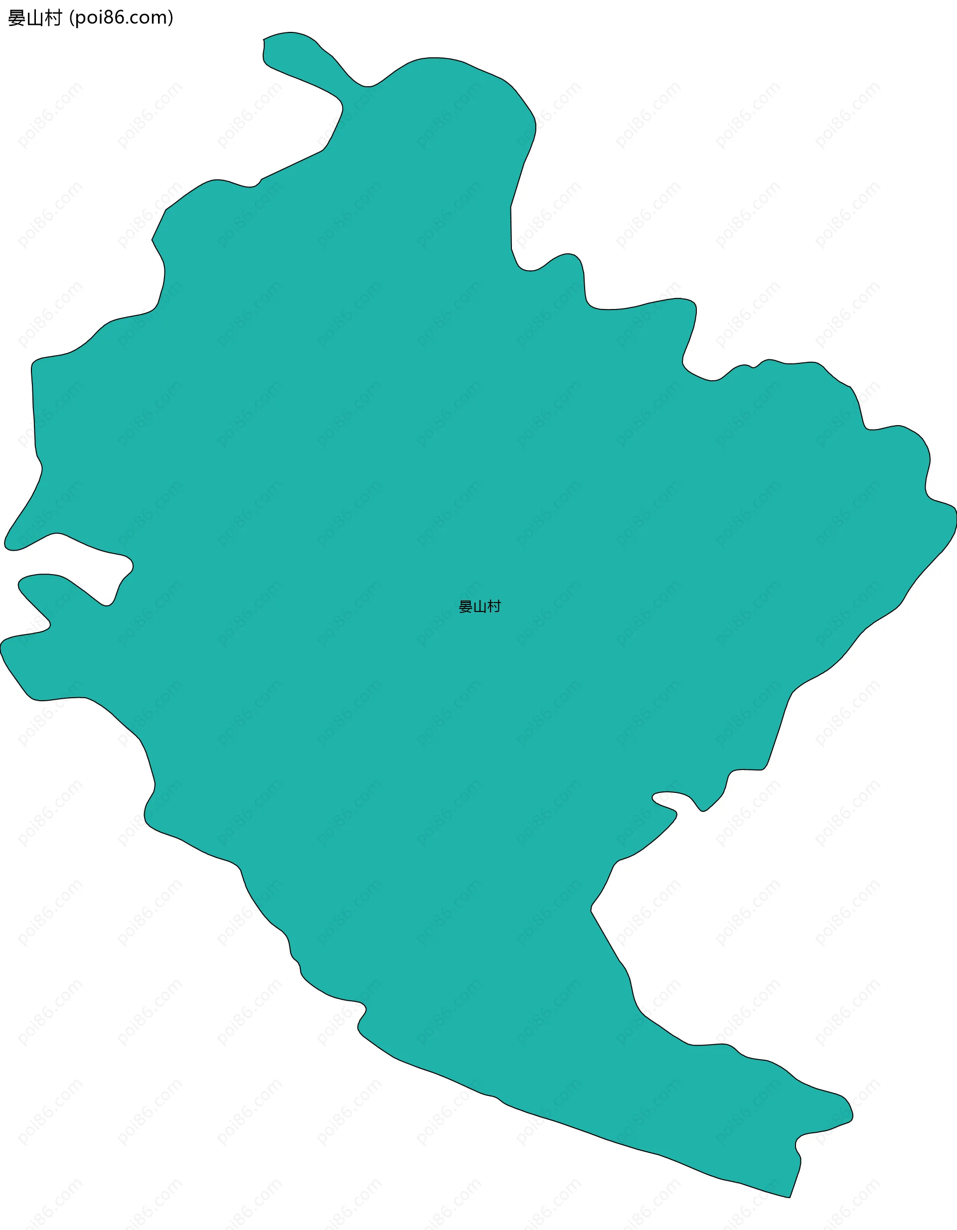 晏山村边界地图