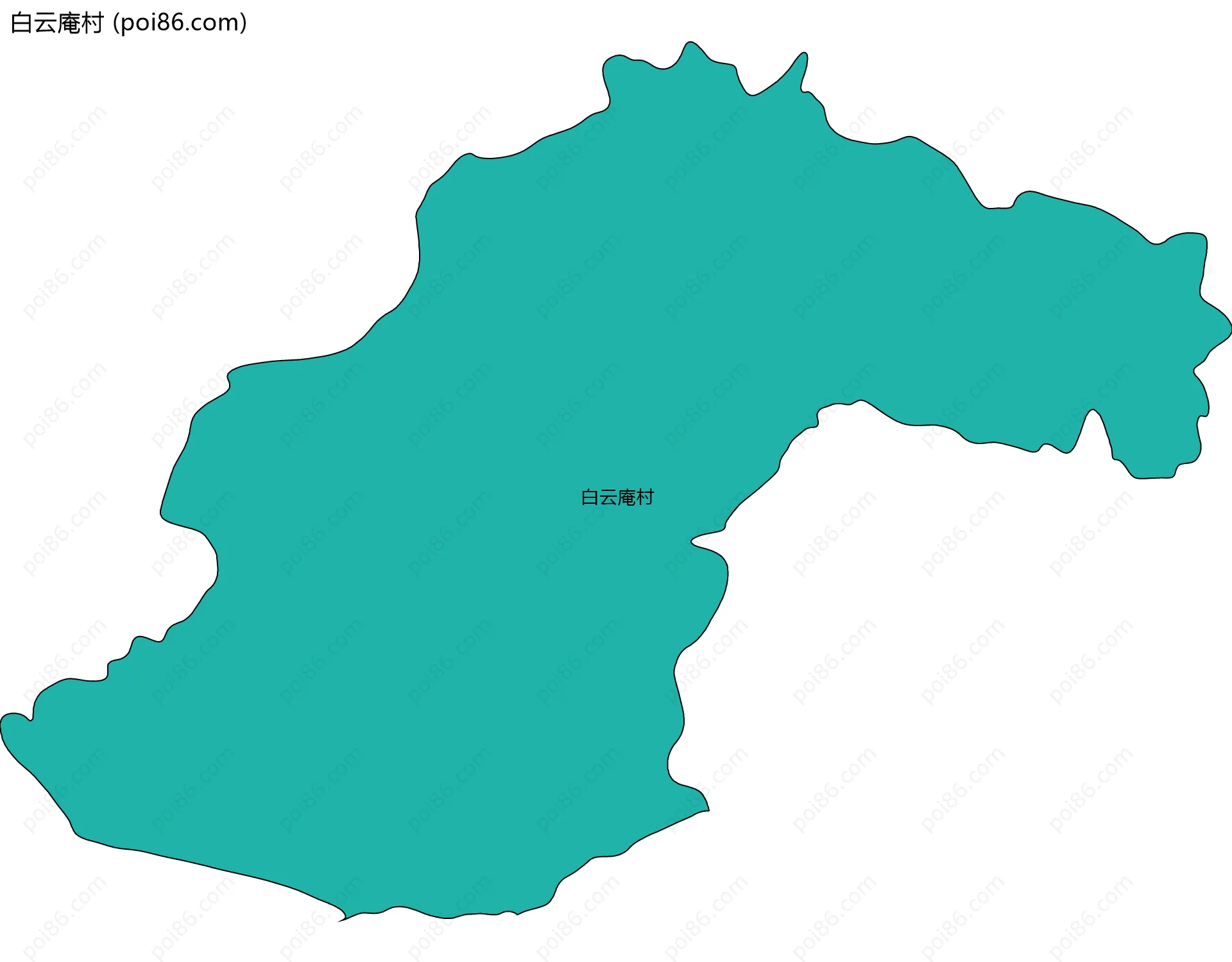 白云庵村边界地图