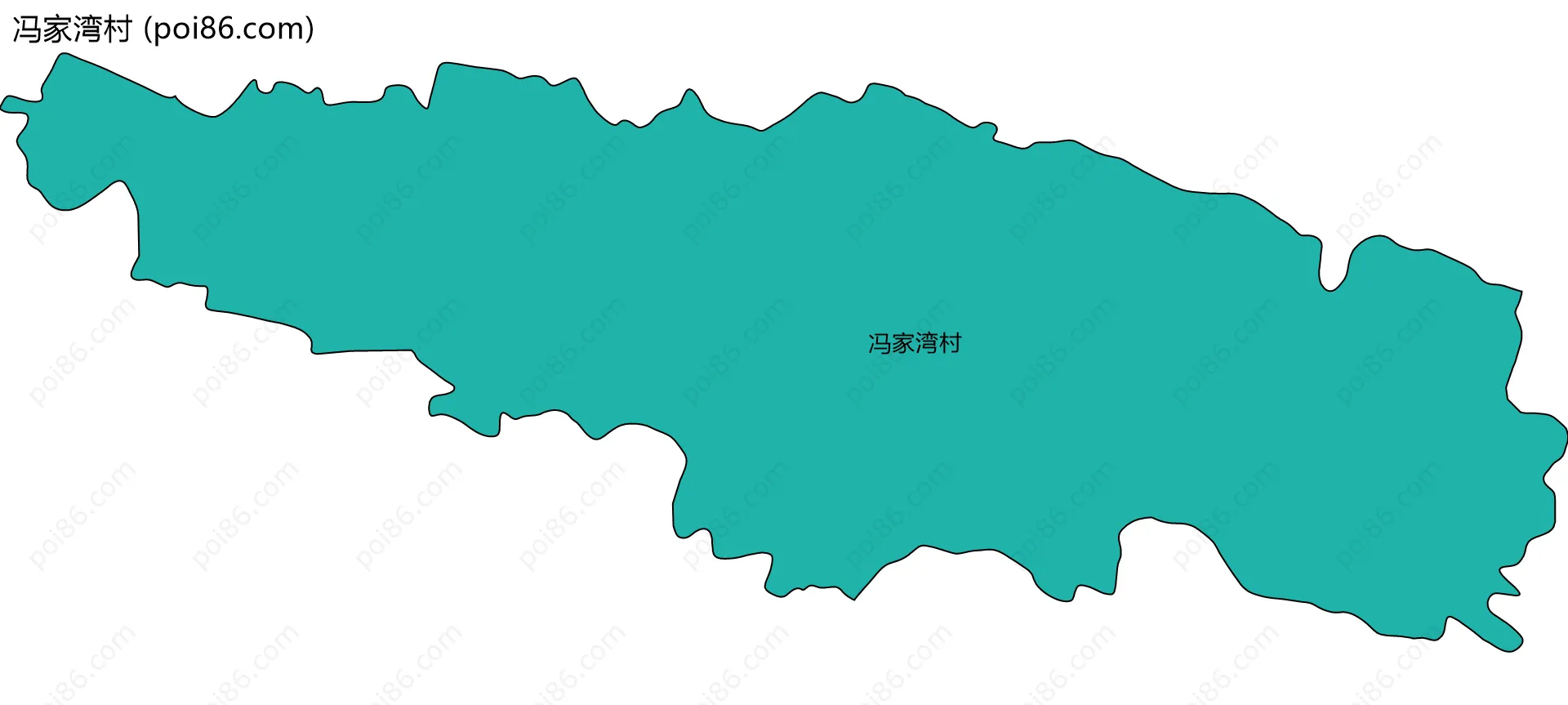 冯家湾村边界地图