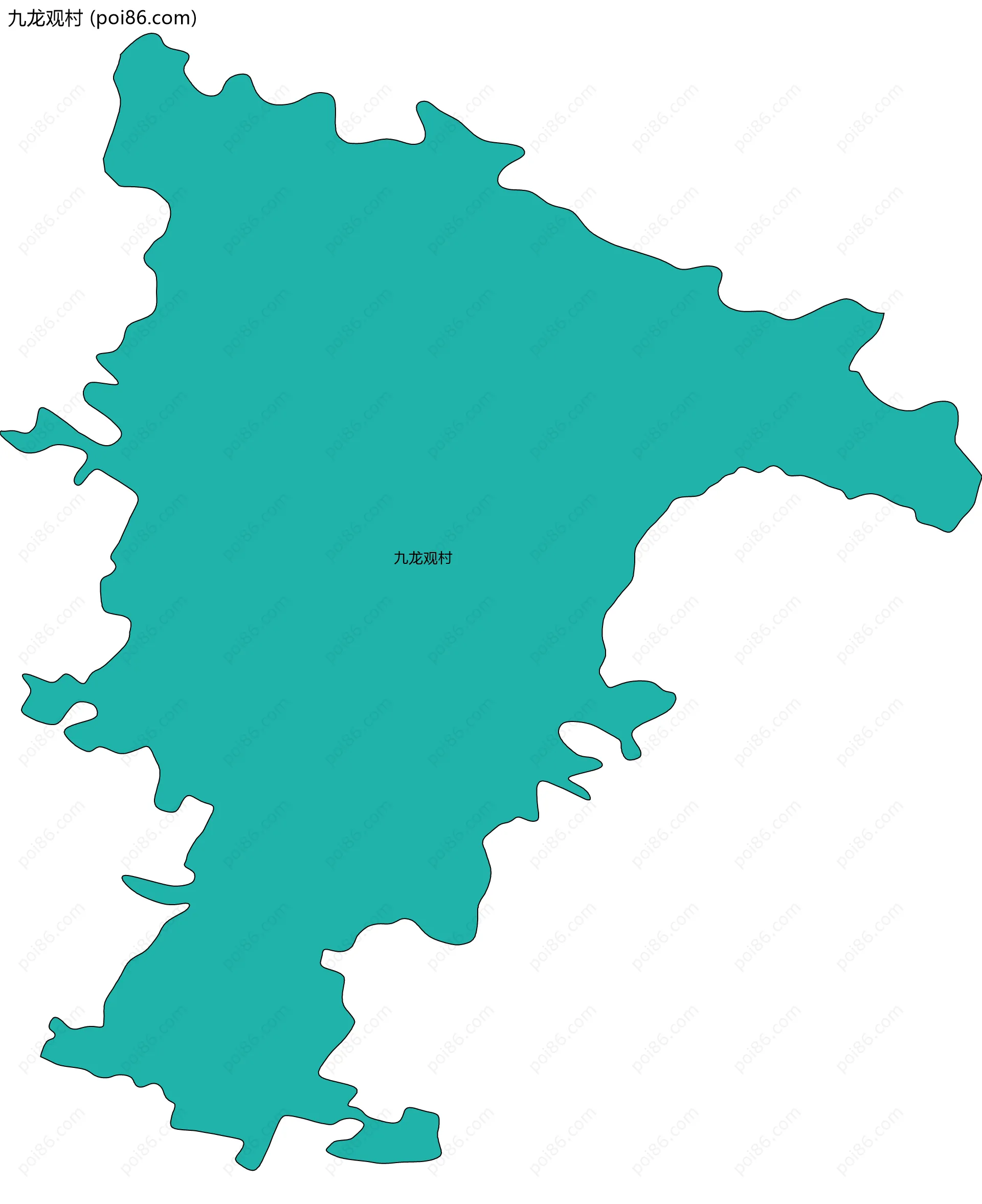 九龙观村边界地图