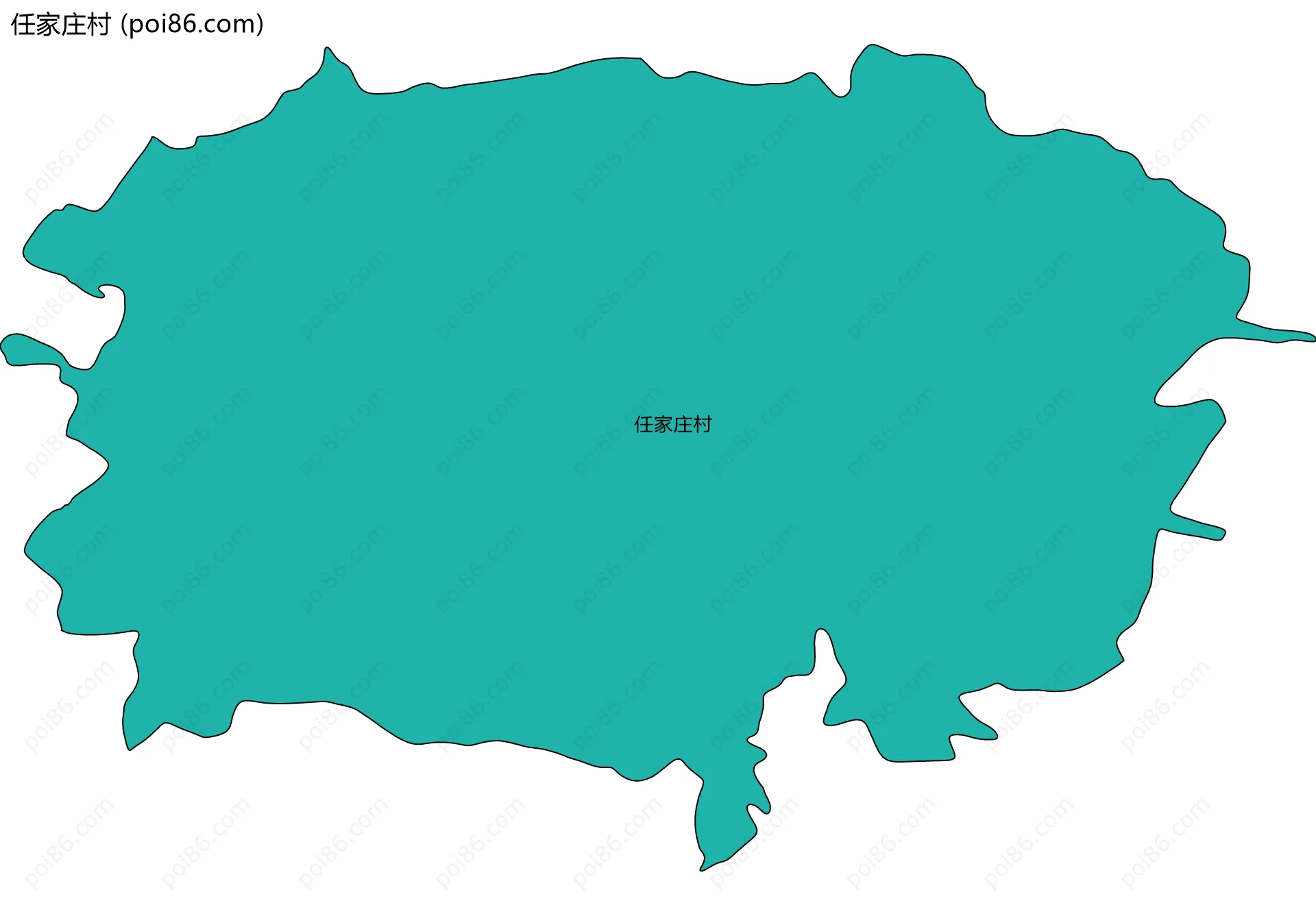 任家庄村边界地图