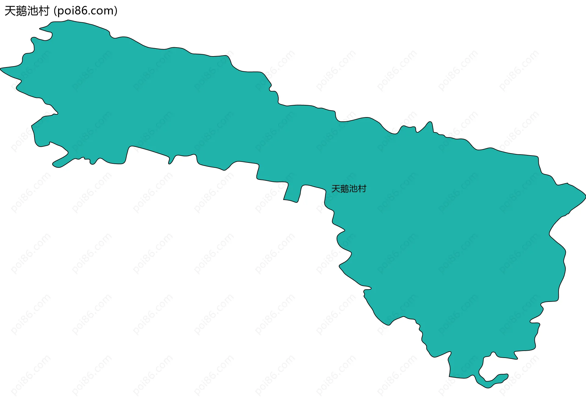 天鹅池村边界地图